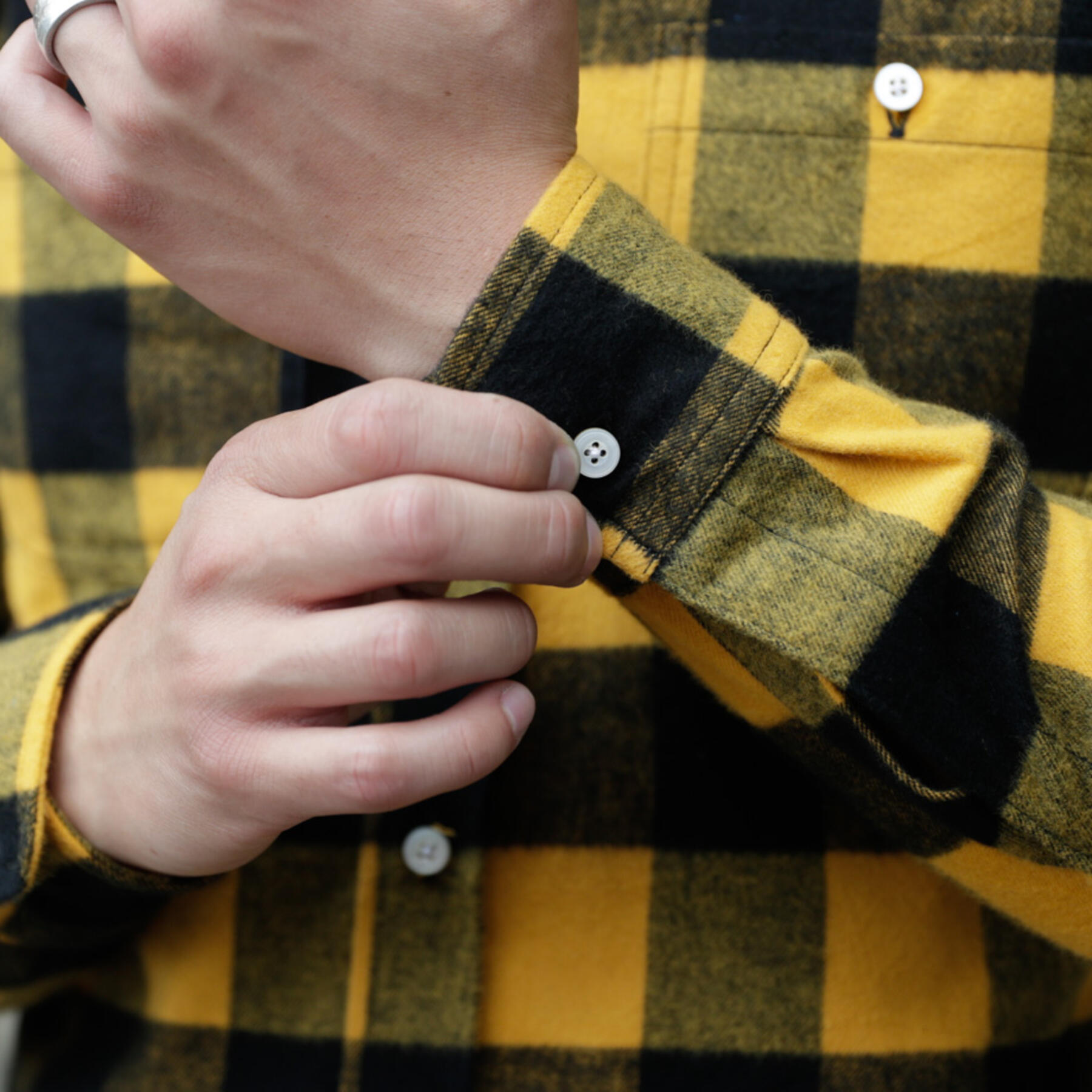 gustin #776 super heavy buffalo flannel - school bus yellow