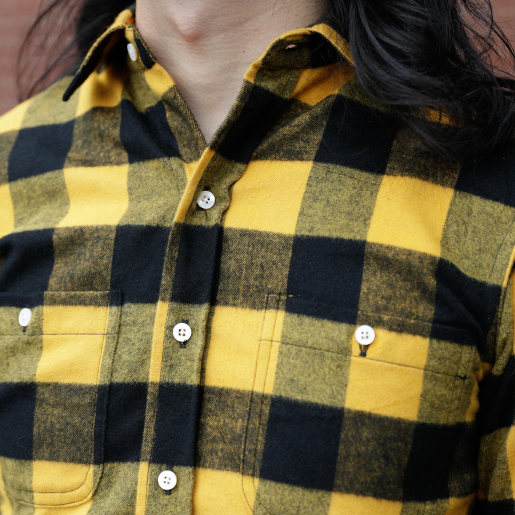 gustin #776 super heavy buffalo flannel - school bus yellow