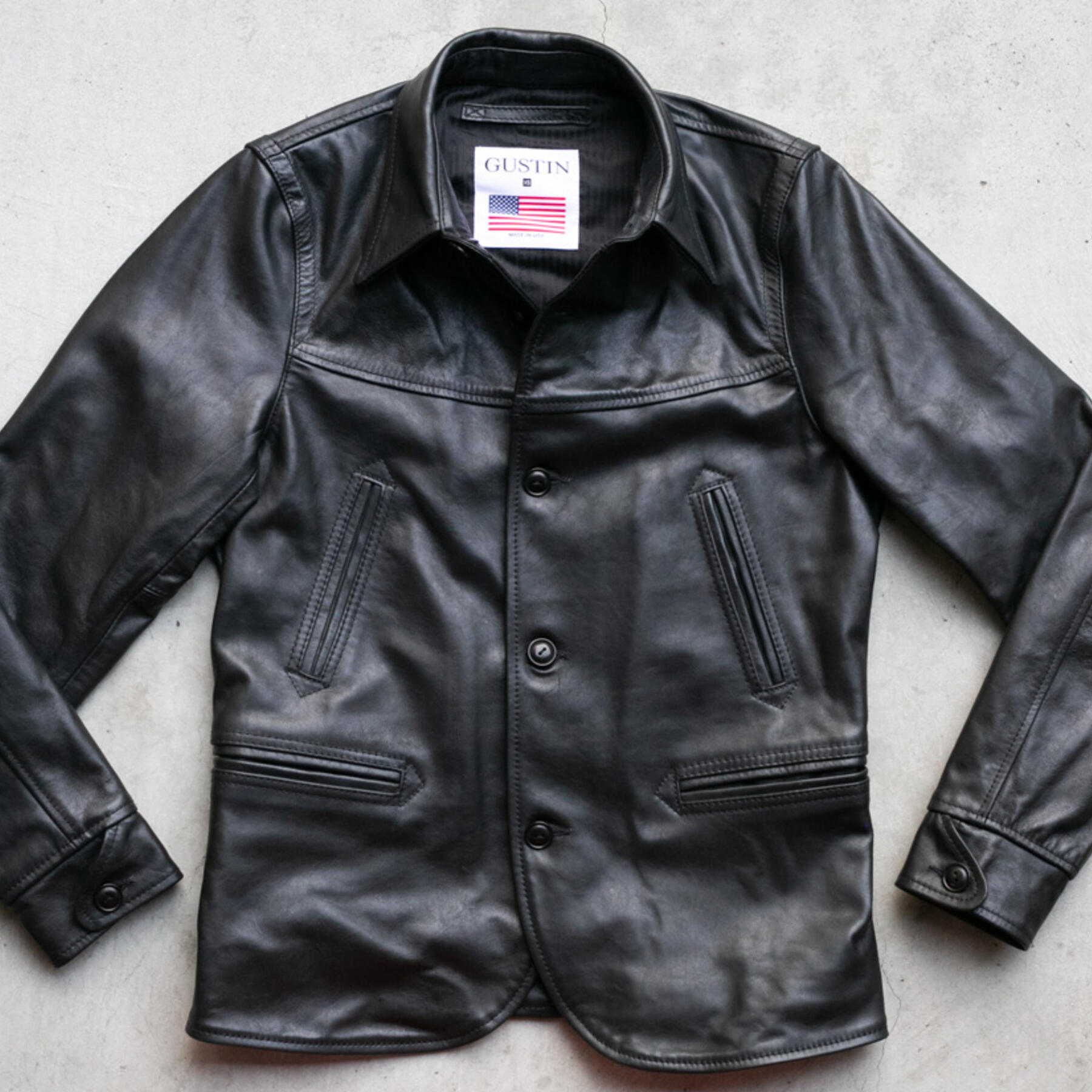gustin the l4 - horween horsehide black