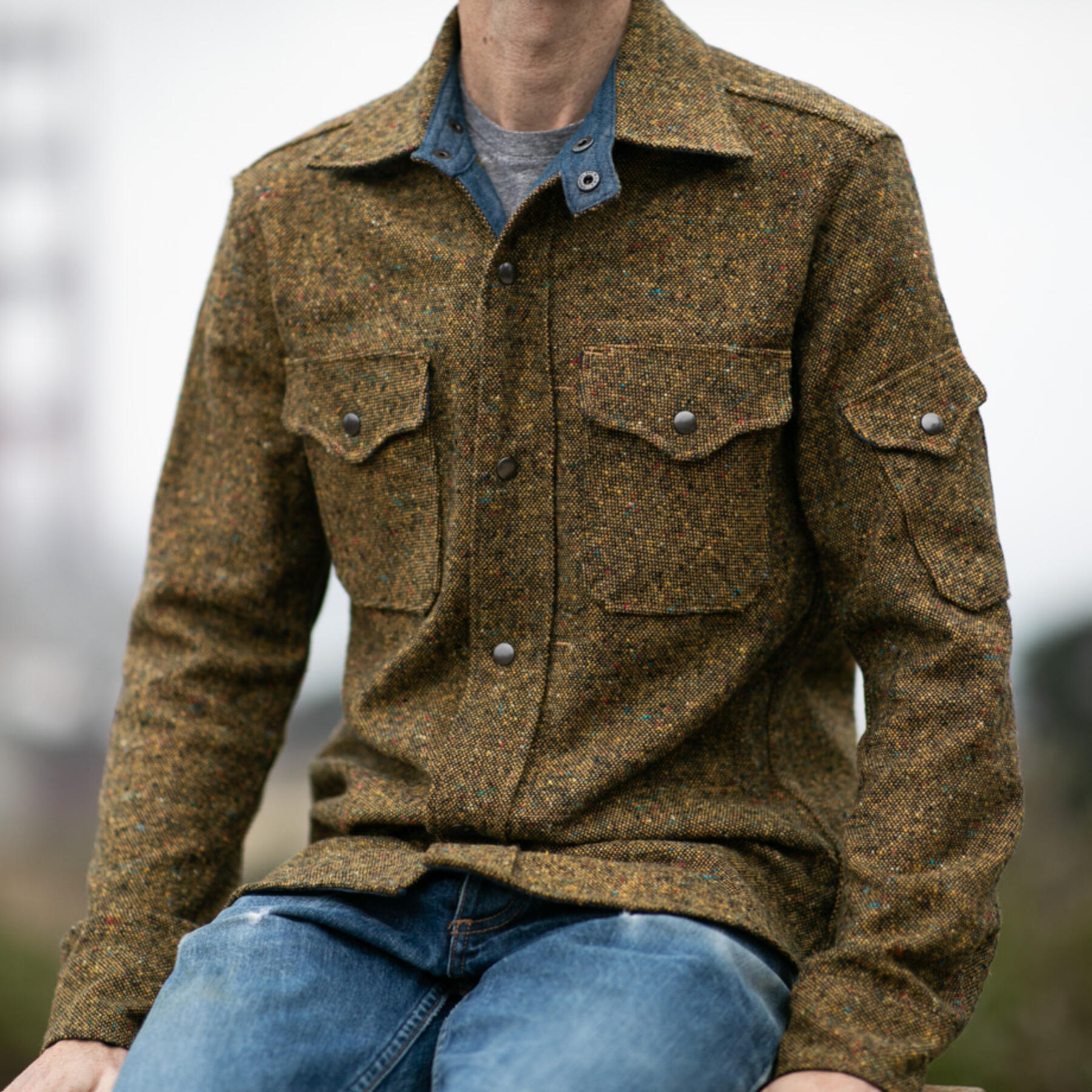 gustin #19 acid rainbow nep wool cpo