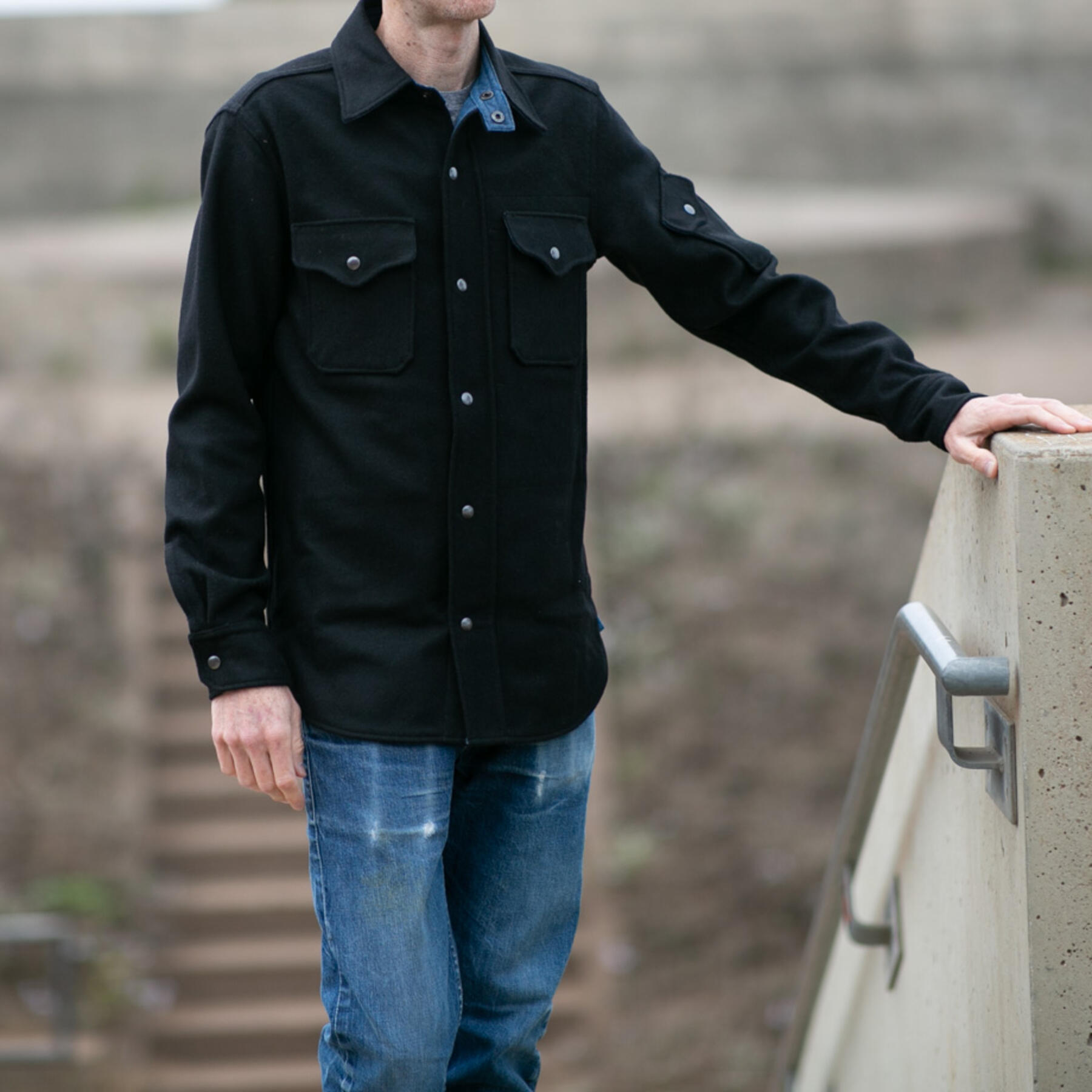 gustin #2 black wool cpo