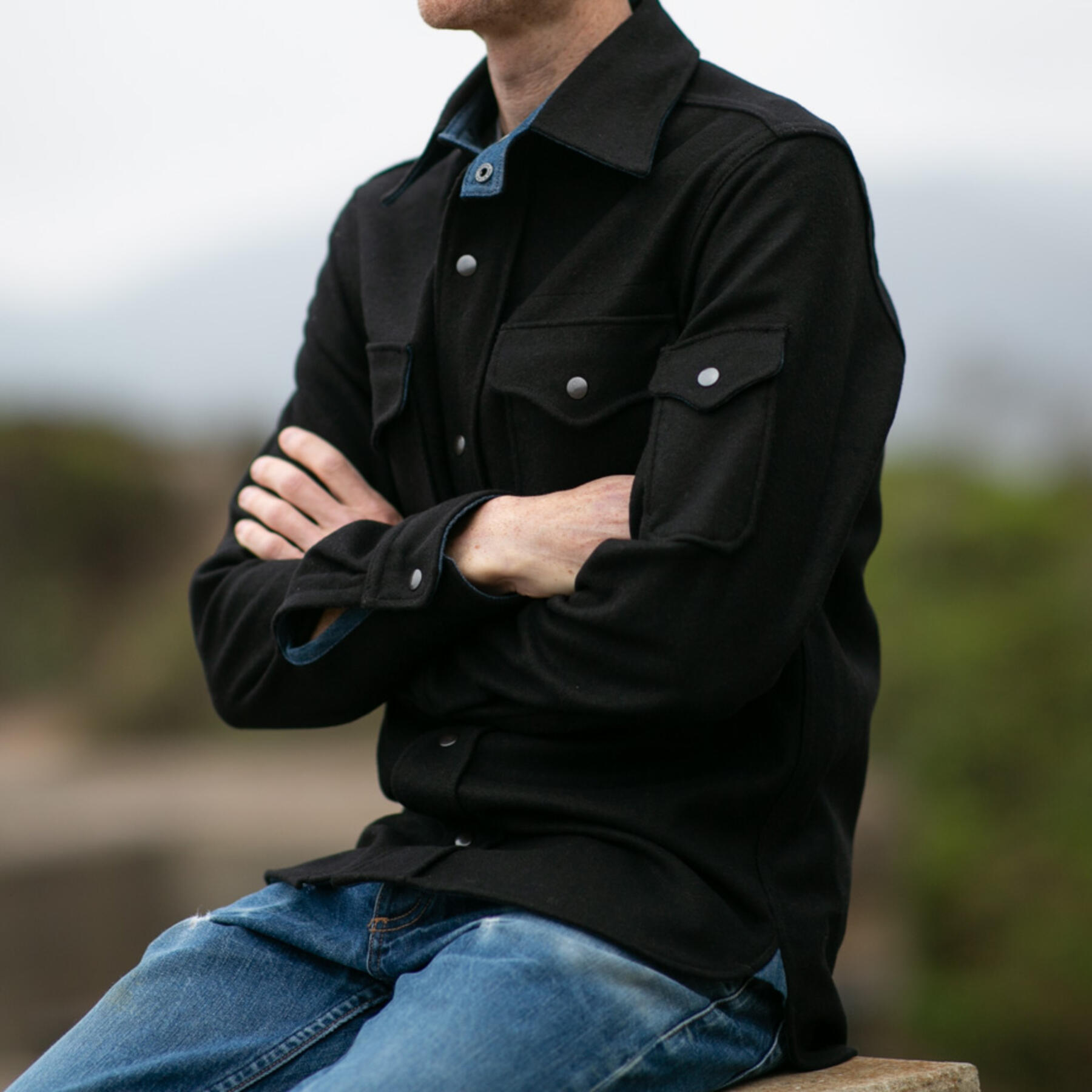 gustin #2 black wool cpo