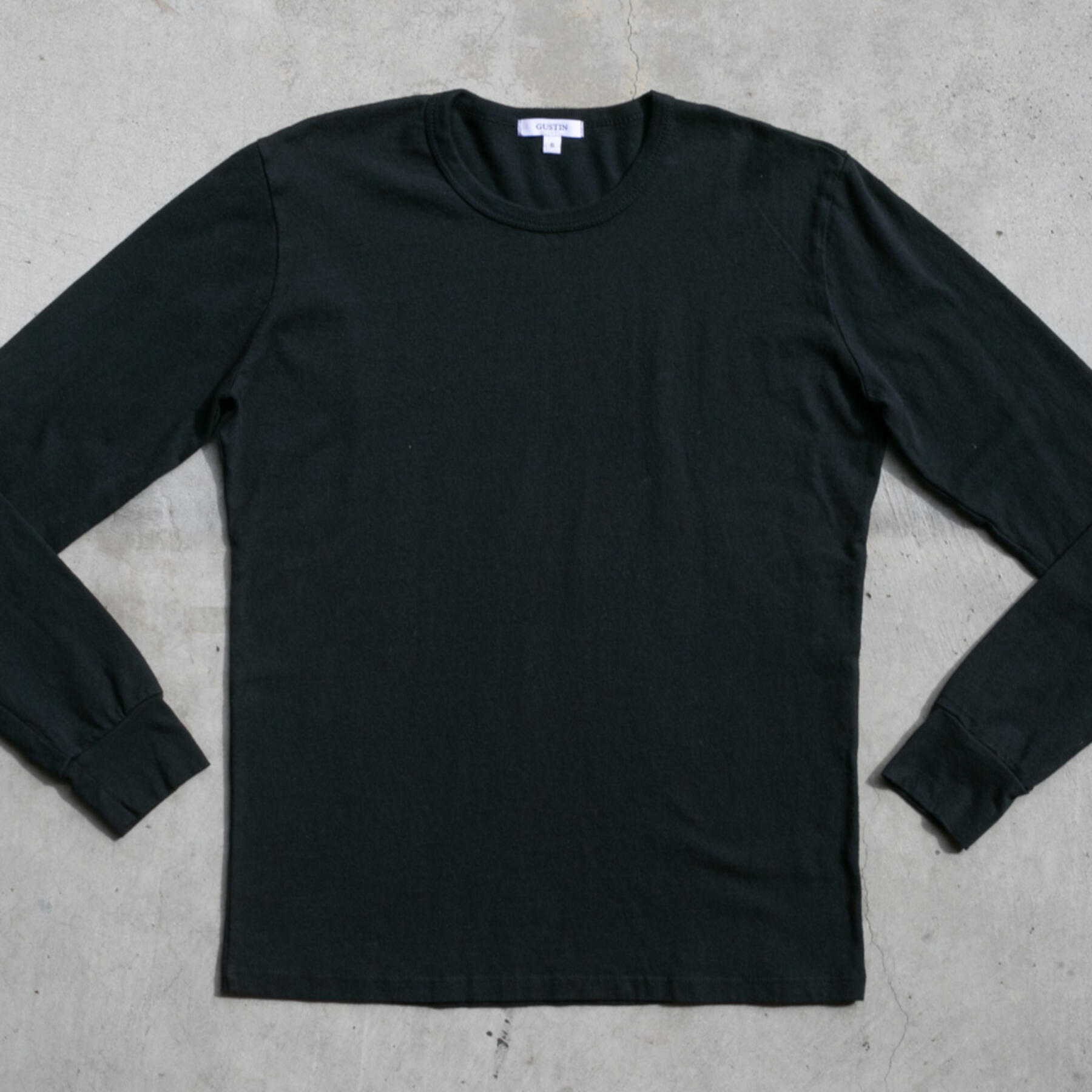 gustin long sleeve heavyweight t-shirt 3 pack (navy, red, black)