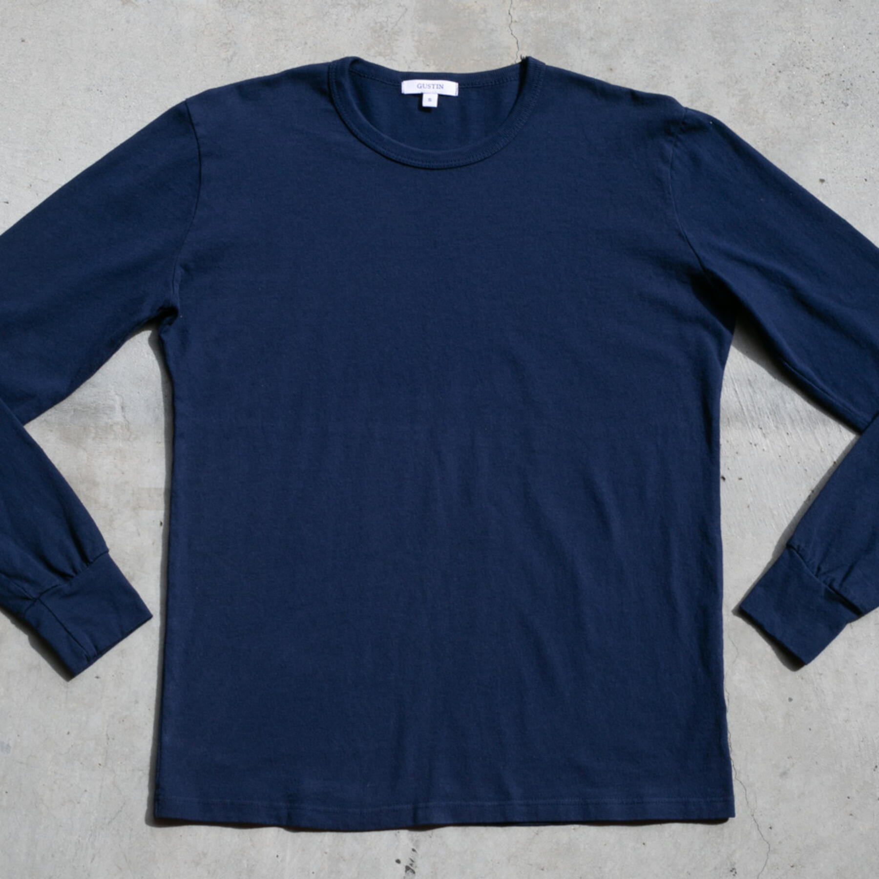 gustin long sleeve heavyweight t-shirt 3 pack (navy, red, black)