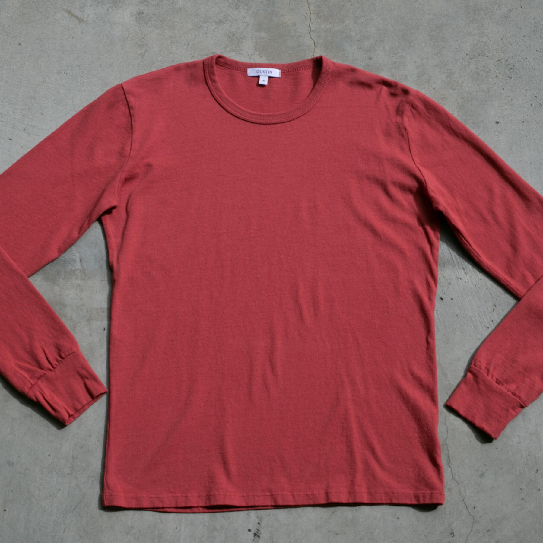 gustin long sleeve heavyweight t-shirt 3 pack (navy, red, black)