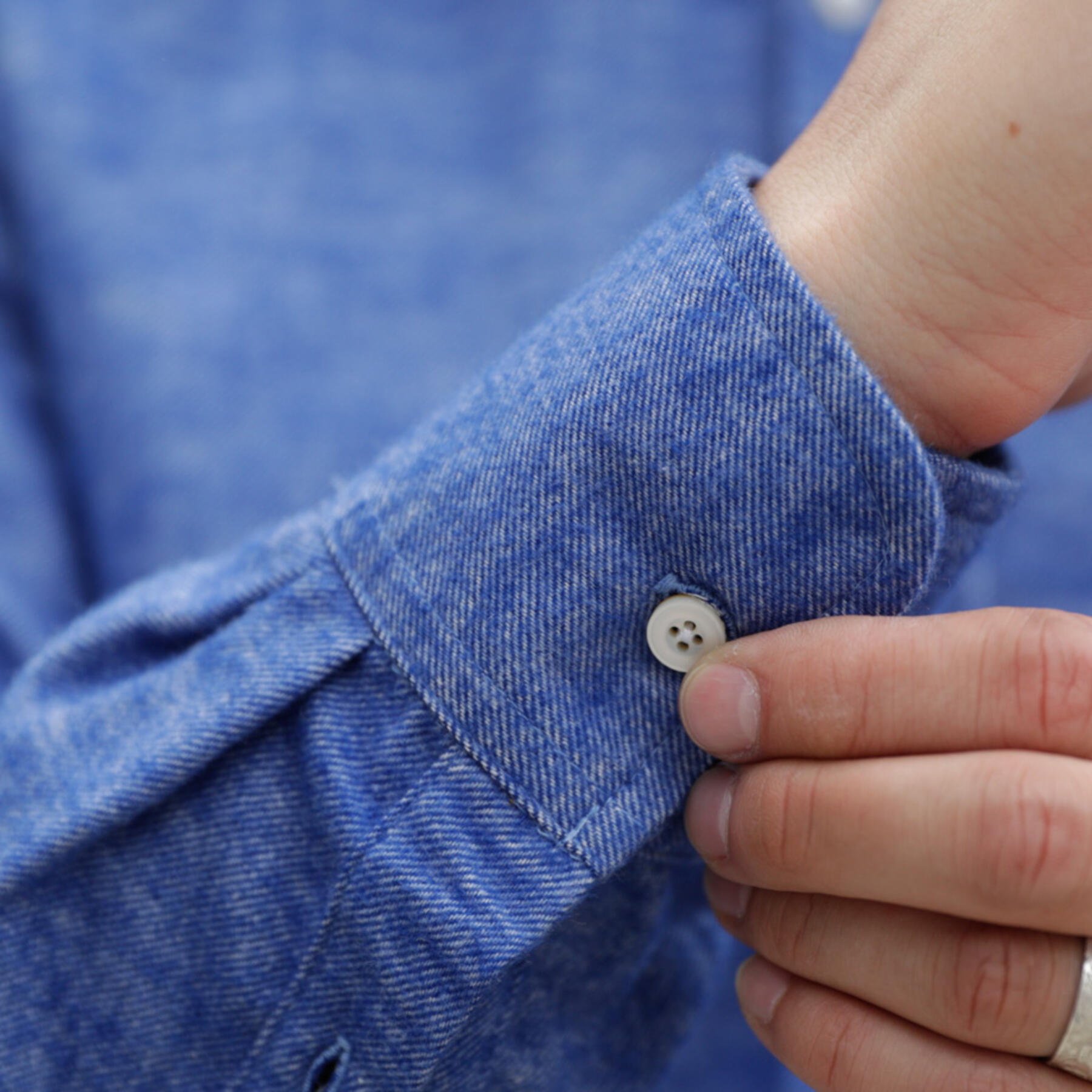 gustin #783 heather brushed twill - blue cloud