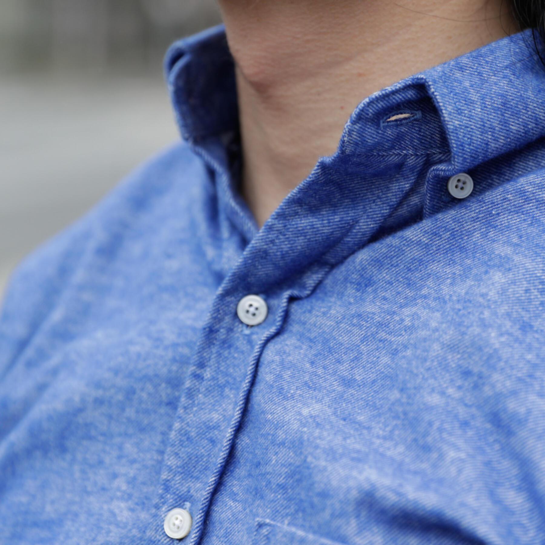 gustin #783 heather brushed twill - blue cloud