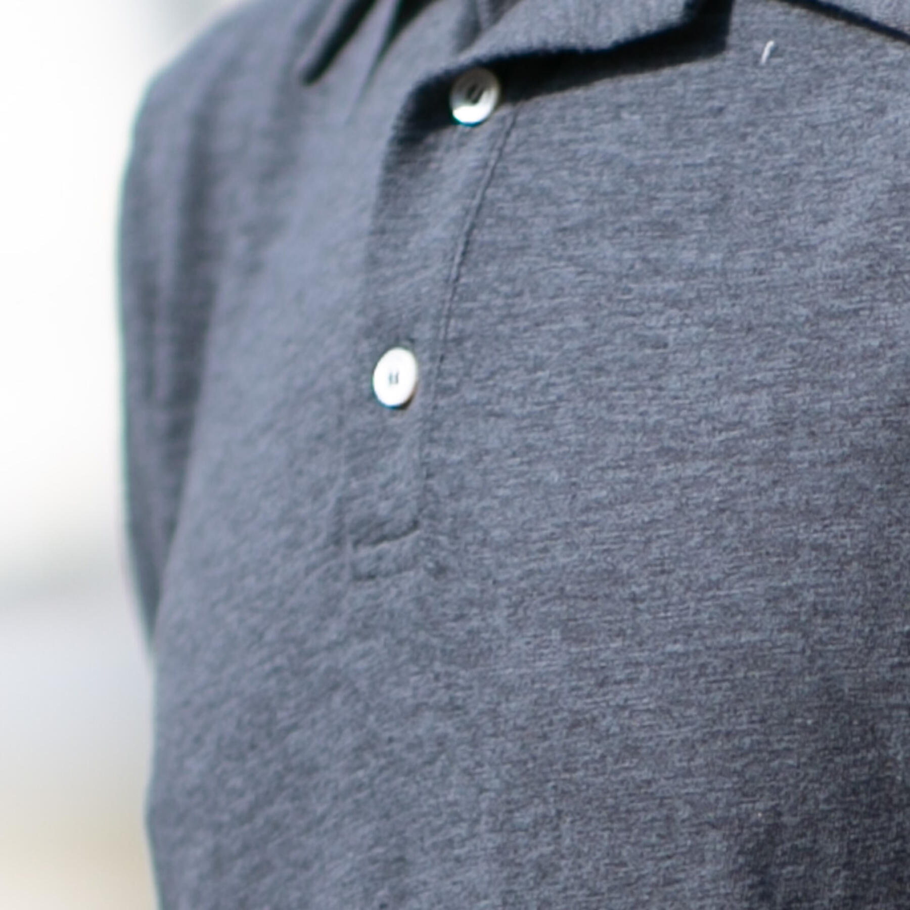 gustin twisted yarn polo - charcoal