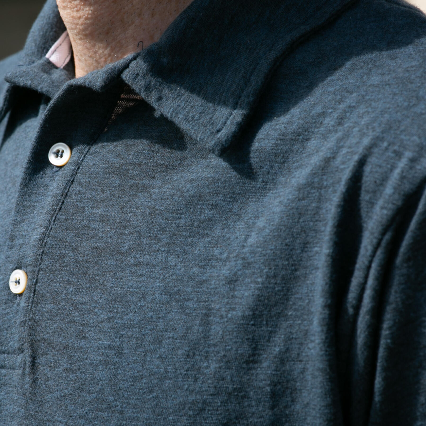gustin twisted yarn polo - ocean