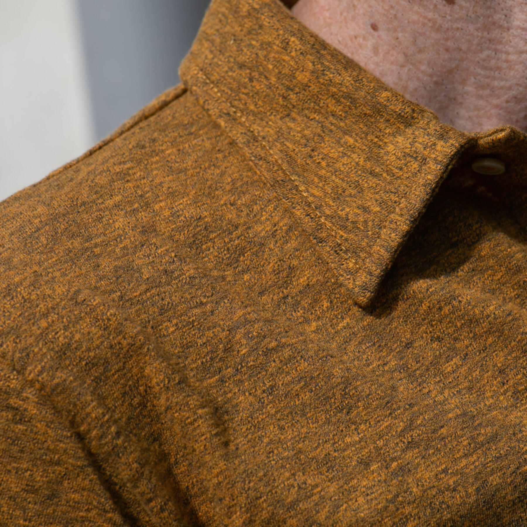 gustin twisted yarn polo - saffron