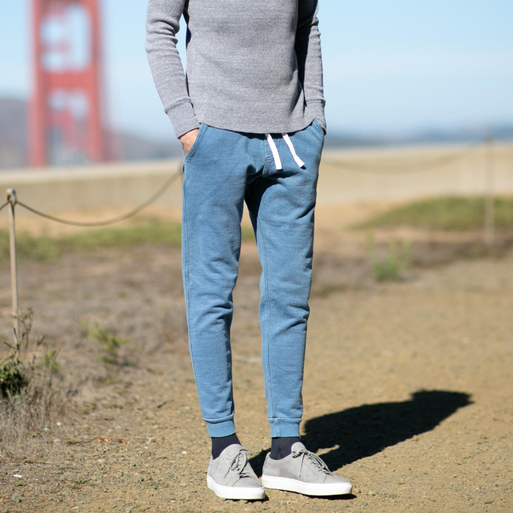 gustin indigo dyed sweatpants - vintage