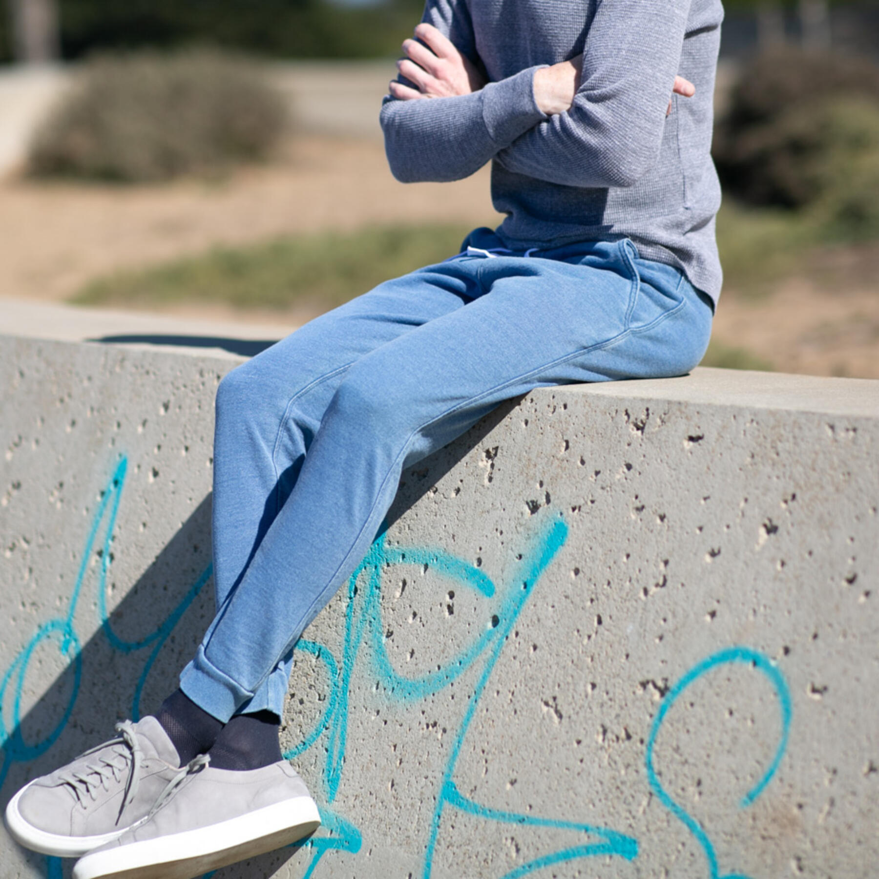gustin indigo dyed sweatpants - vintage