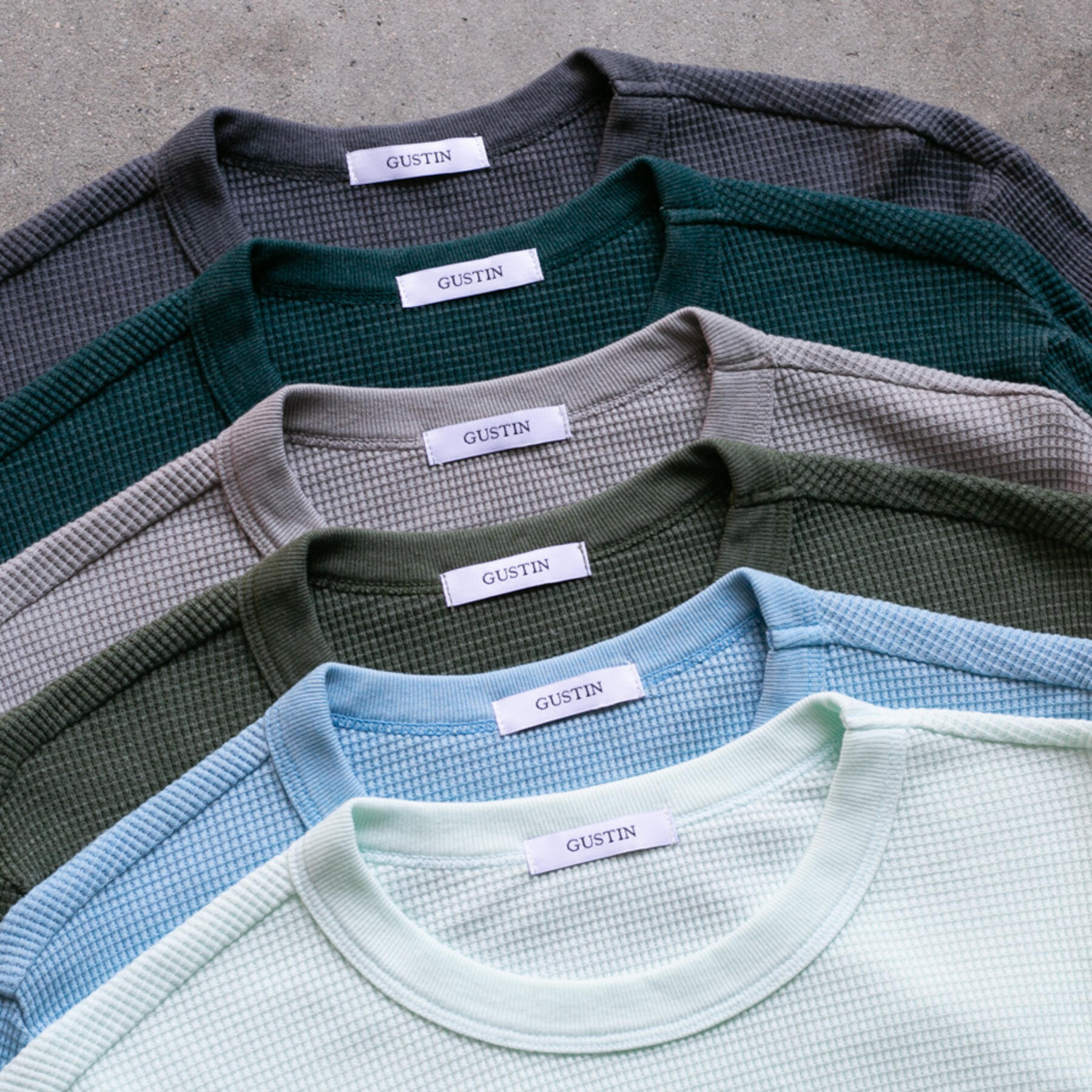 gustin waffle crewneck 6pk