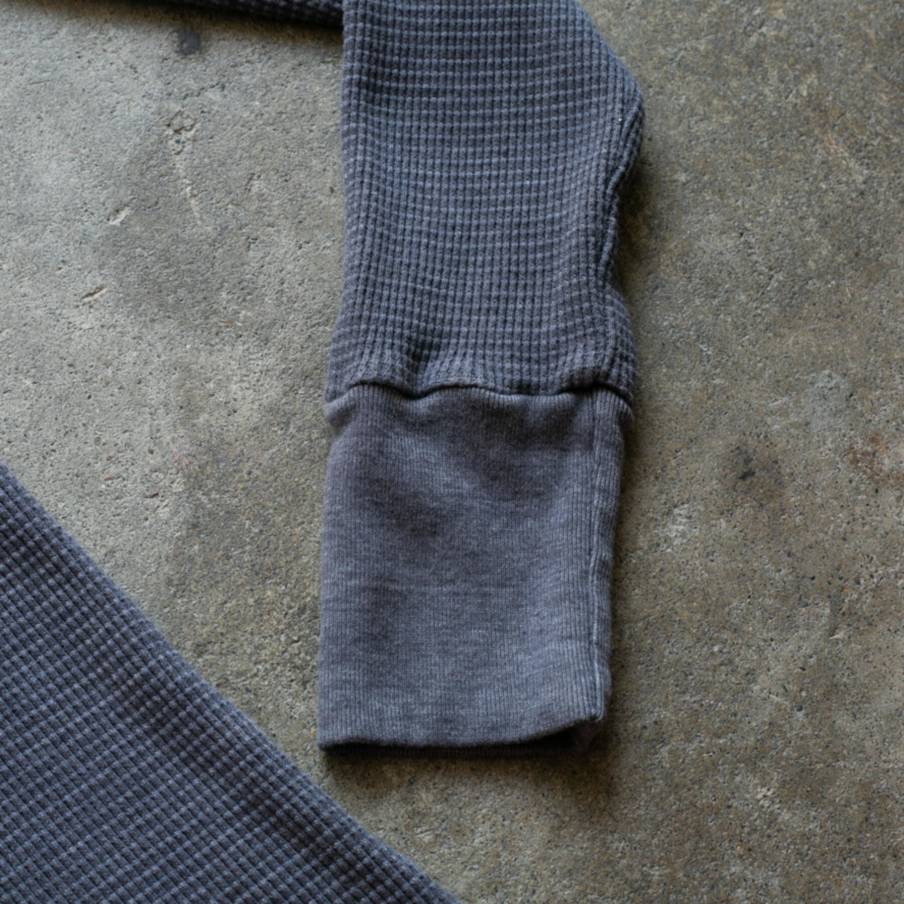 gustin waffle crewneck - titanium