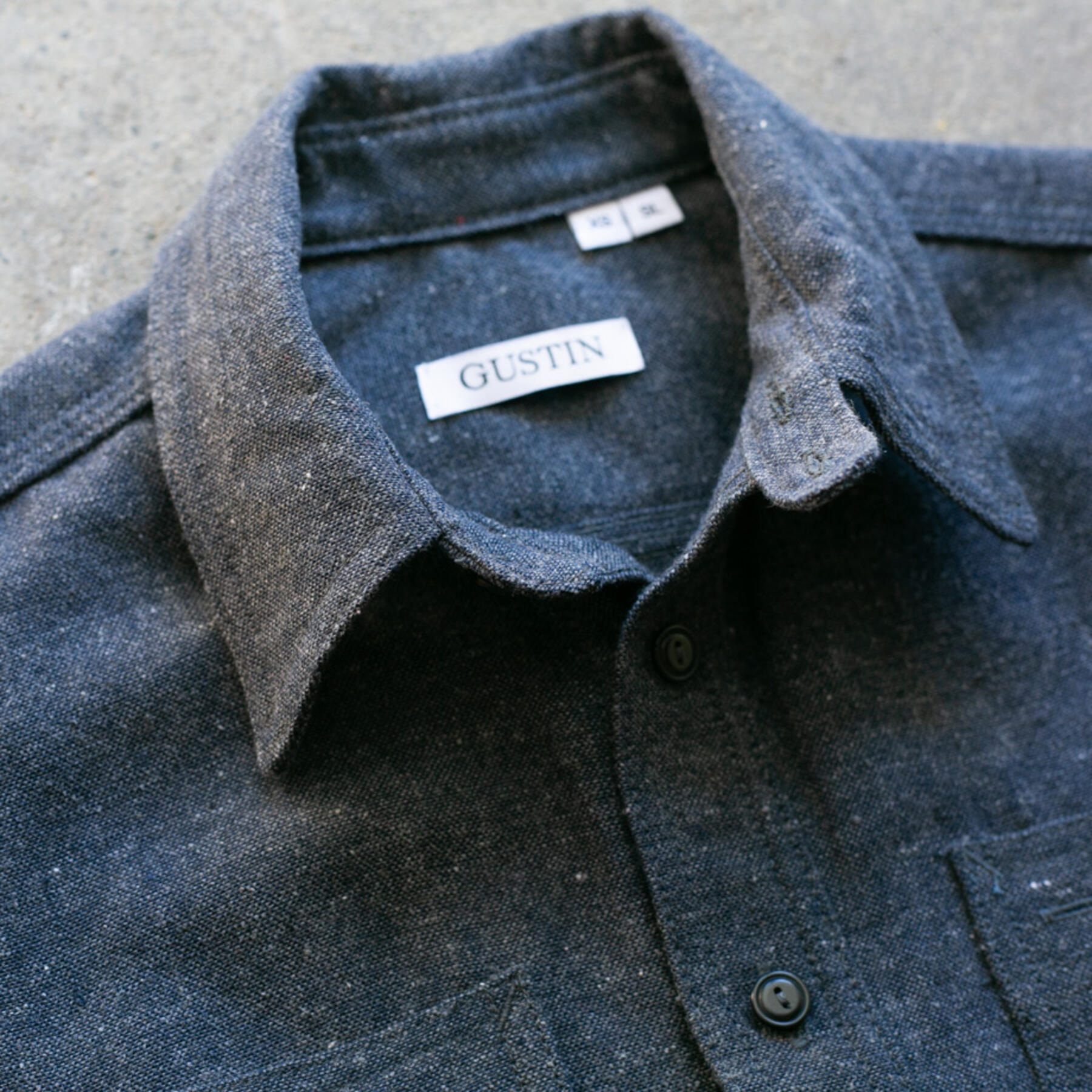 gustin #54 union blue wool workshirt