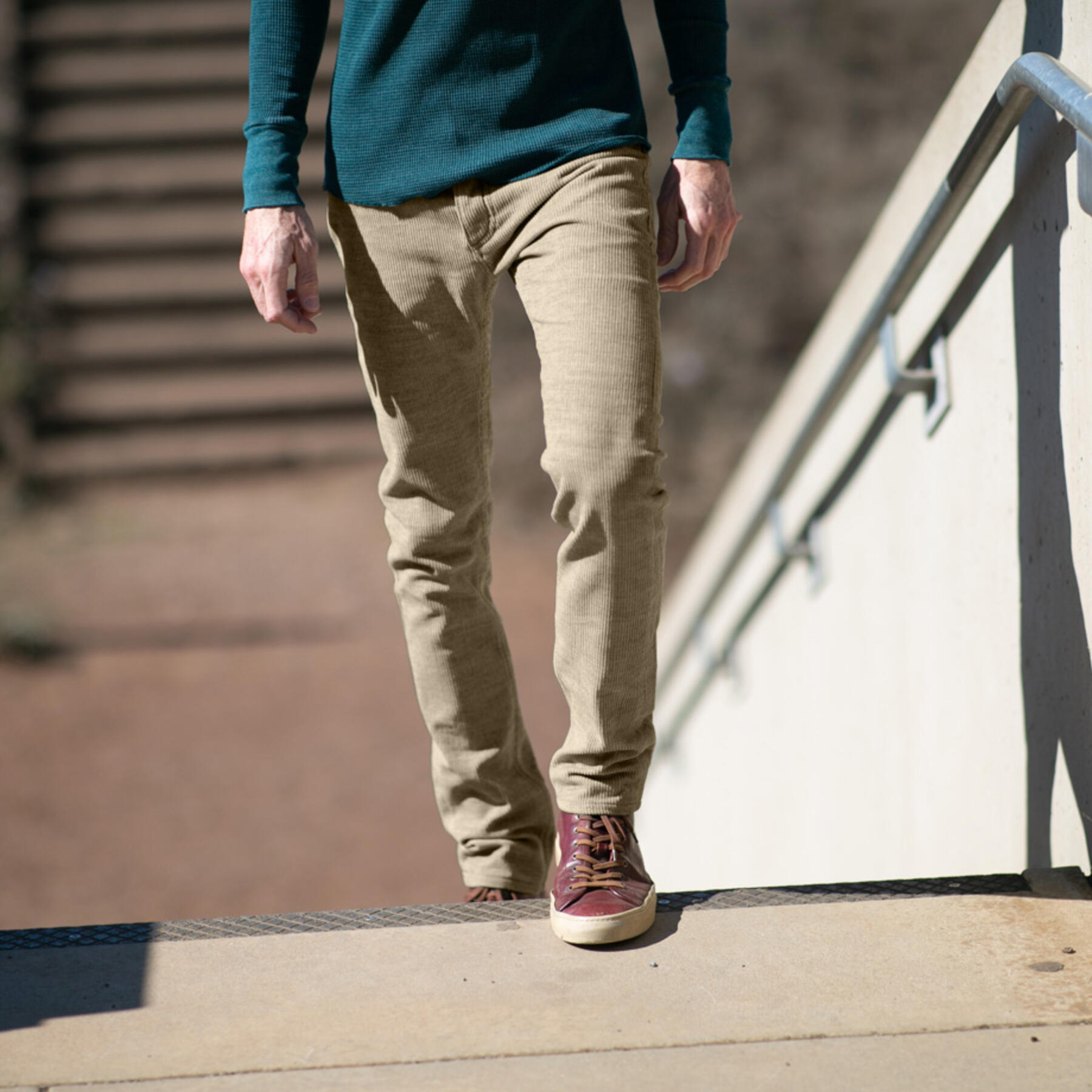 gustin #52 wide wale corduroy 5 pocket - oatmeal