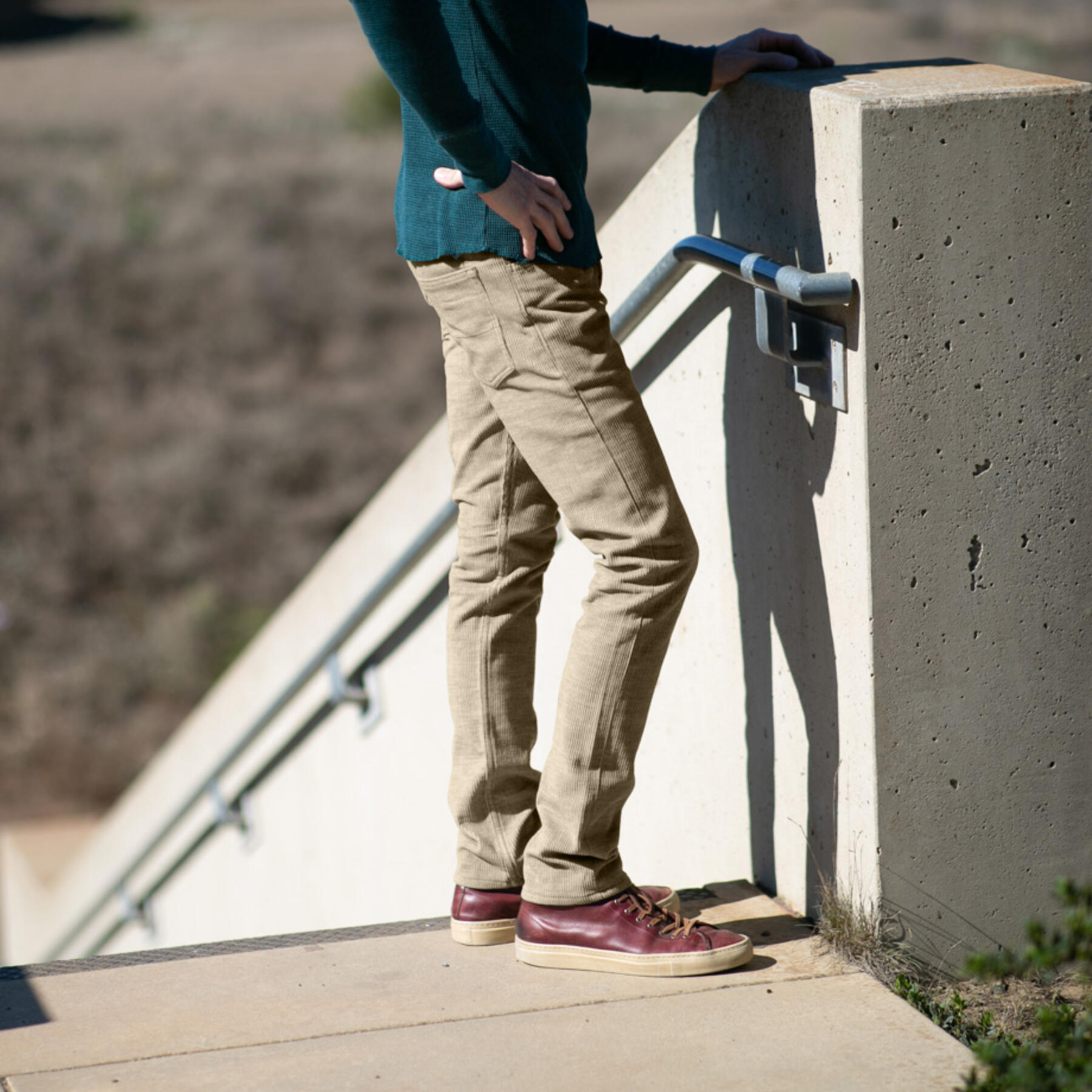 gustin #52 wide wale corduroy 5 pocket - oatmeal