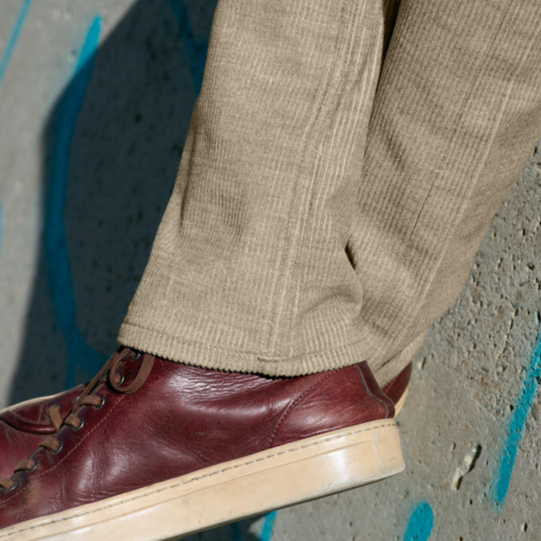 gustin #52 wide wale corduroy 5 pocket - oatmeal