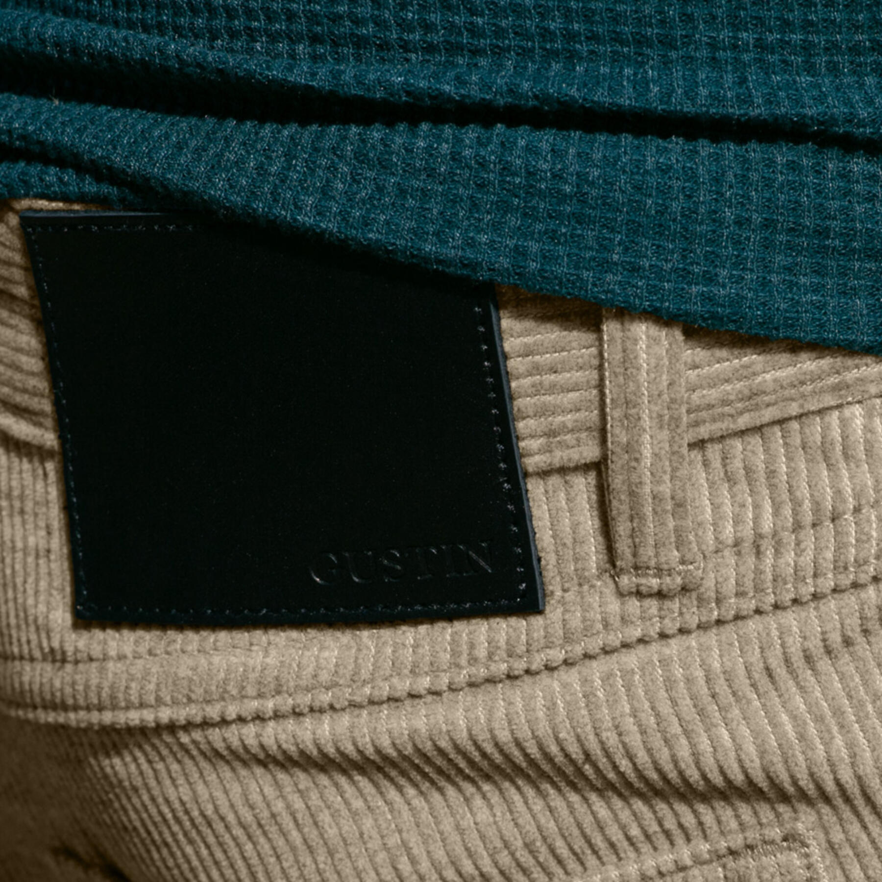 gustin #52 wide wale corduroy 5 pocket - oatmeal