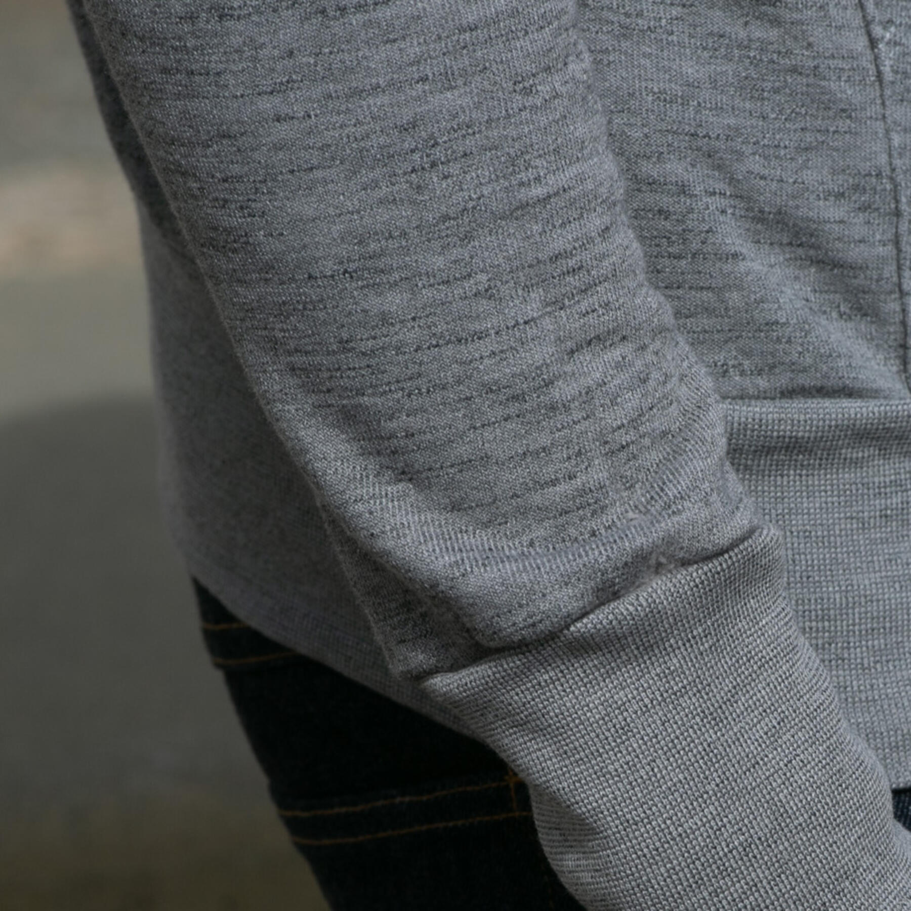 gustin twisted yarn fleece zip hoodie - putty