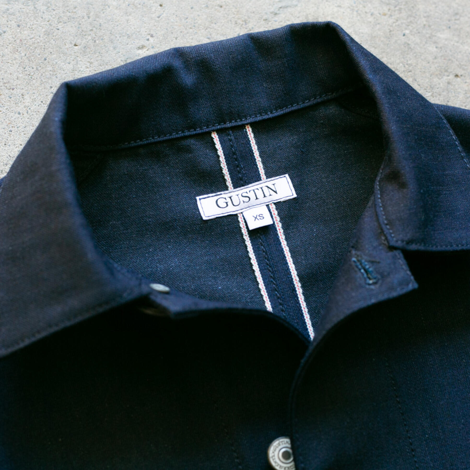 gustin #2 engineer jacket - cone bluexblack