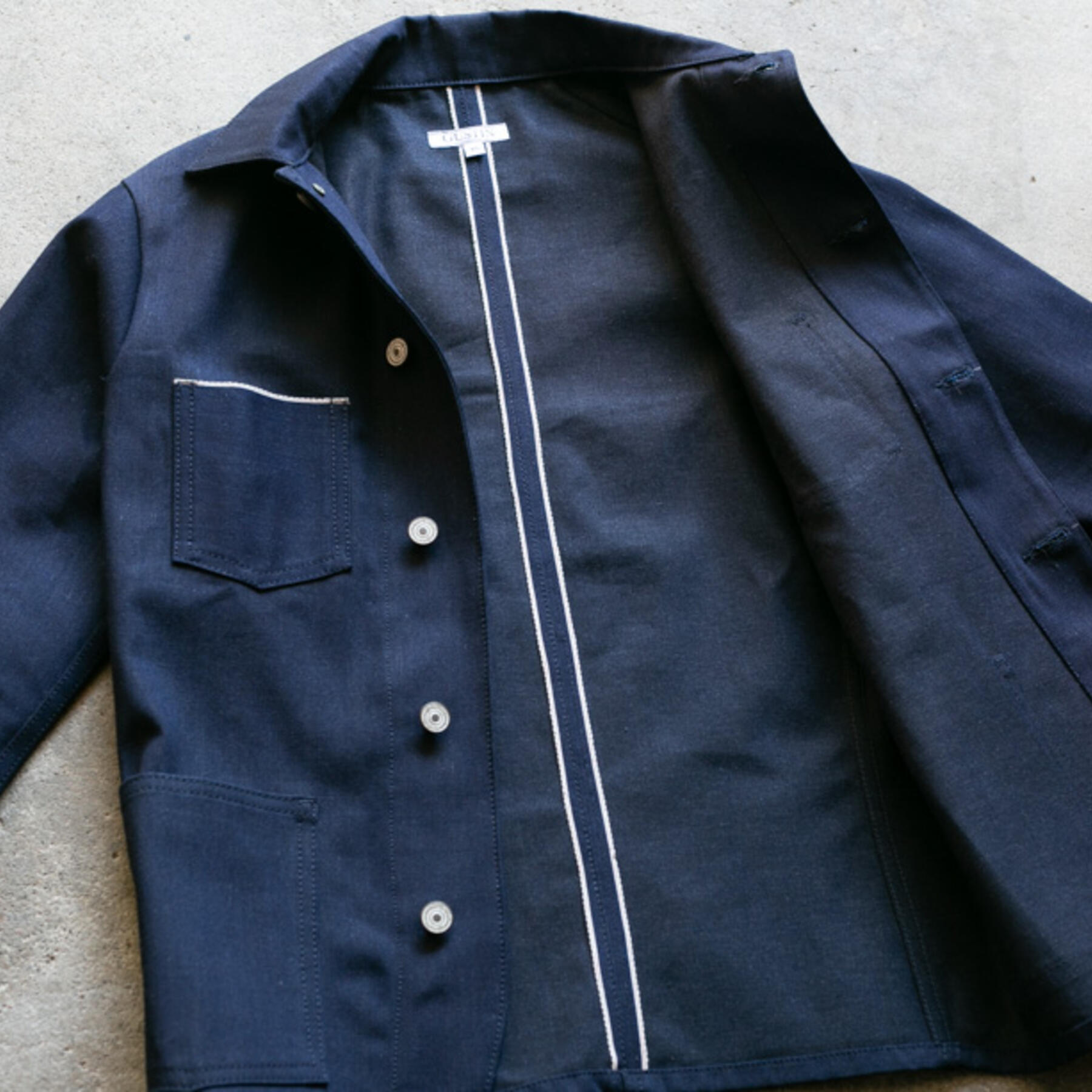 gustin #2 engineer jacket - cone bluexblack