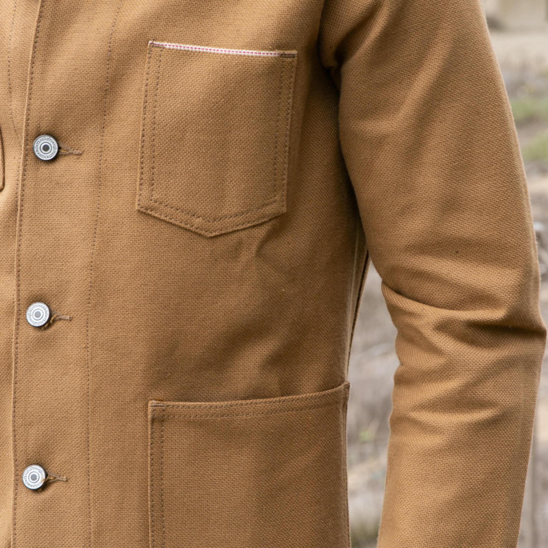 gustin #3 engineer jacket - honey brown selvedge duck