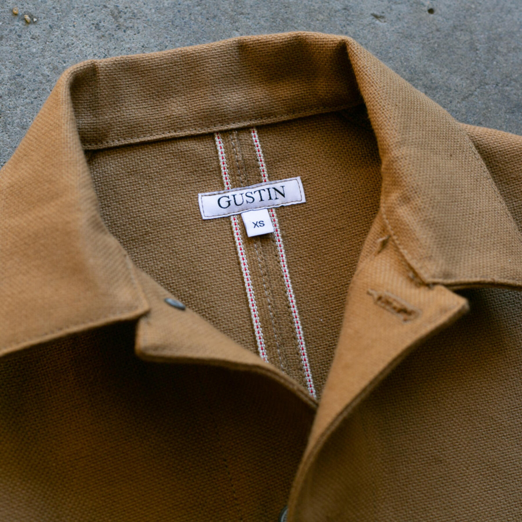 gustin #3 engineer jacket - honey brown selvedge duck