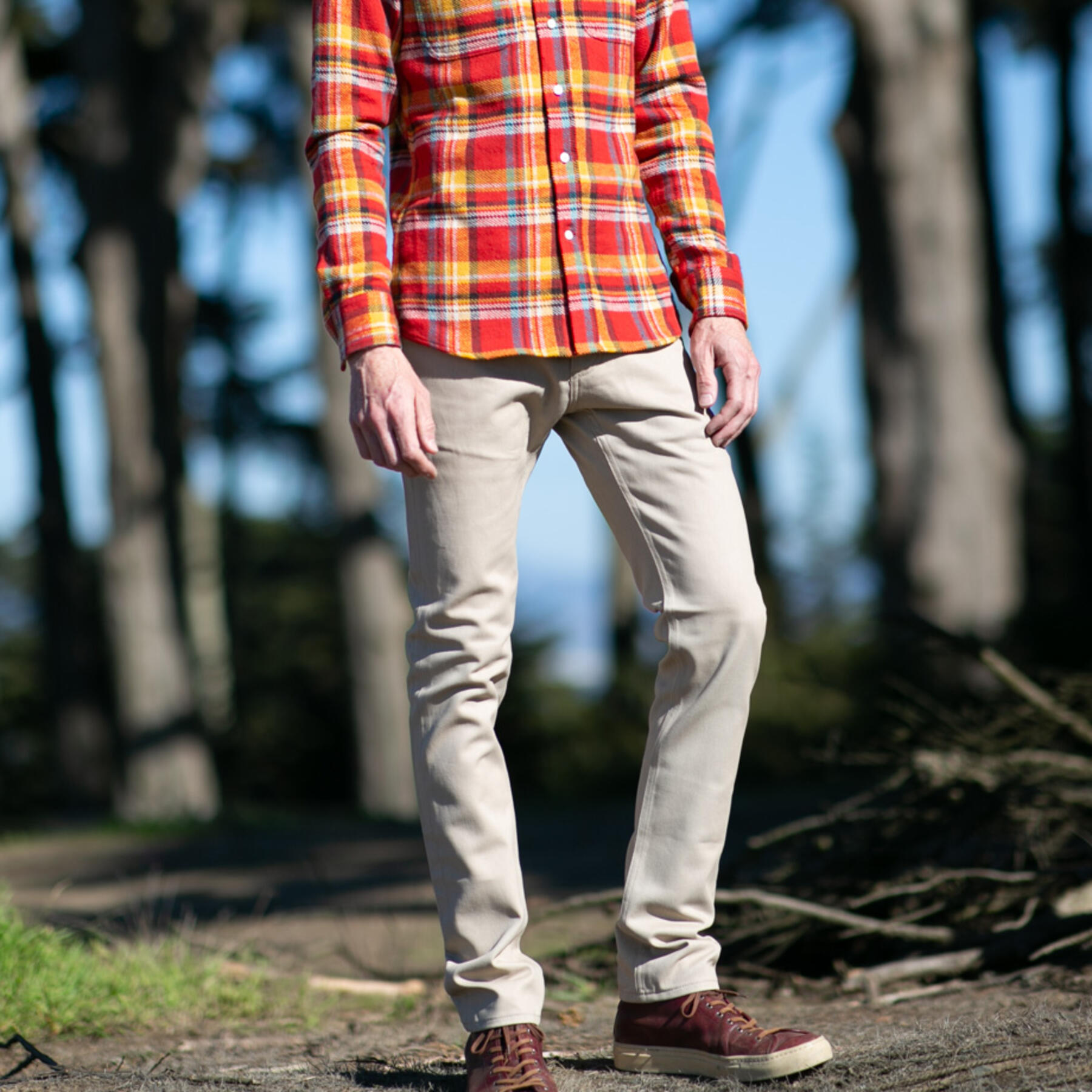 gustin #55 military twill 5 pocket - khaki