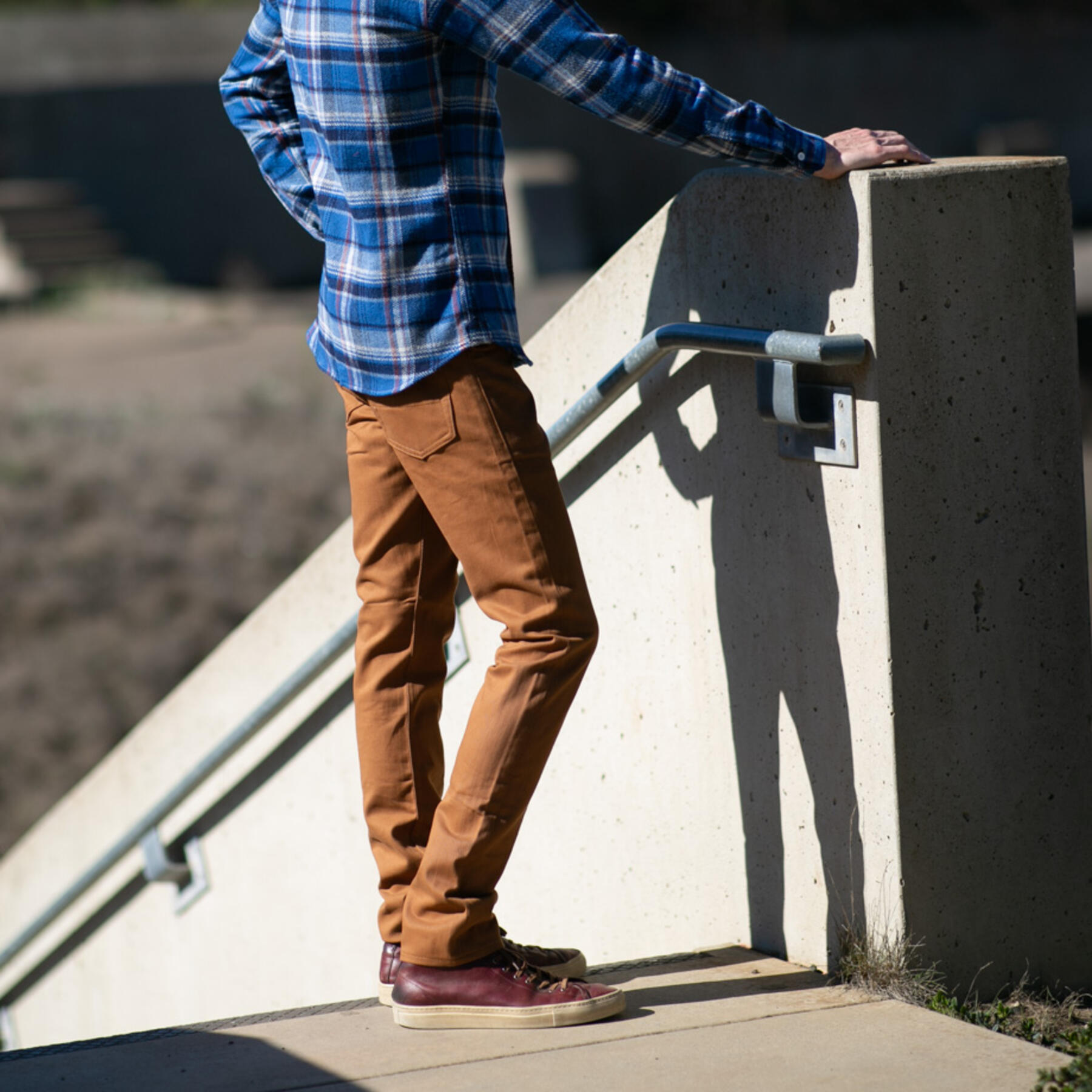 gustin #58 military twill 5 pocket - rust brown