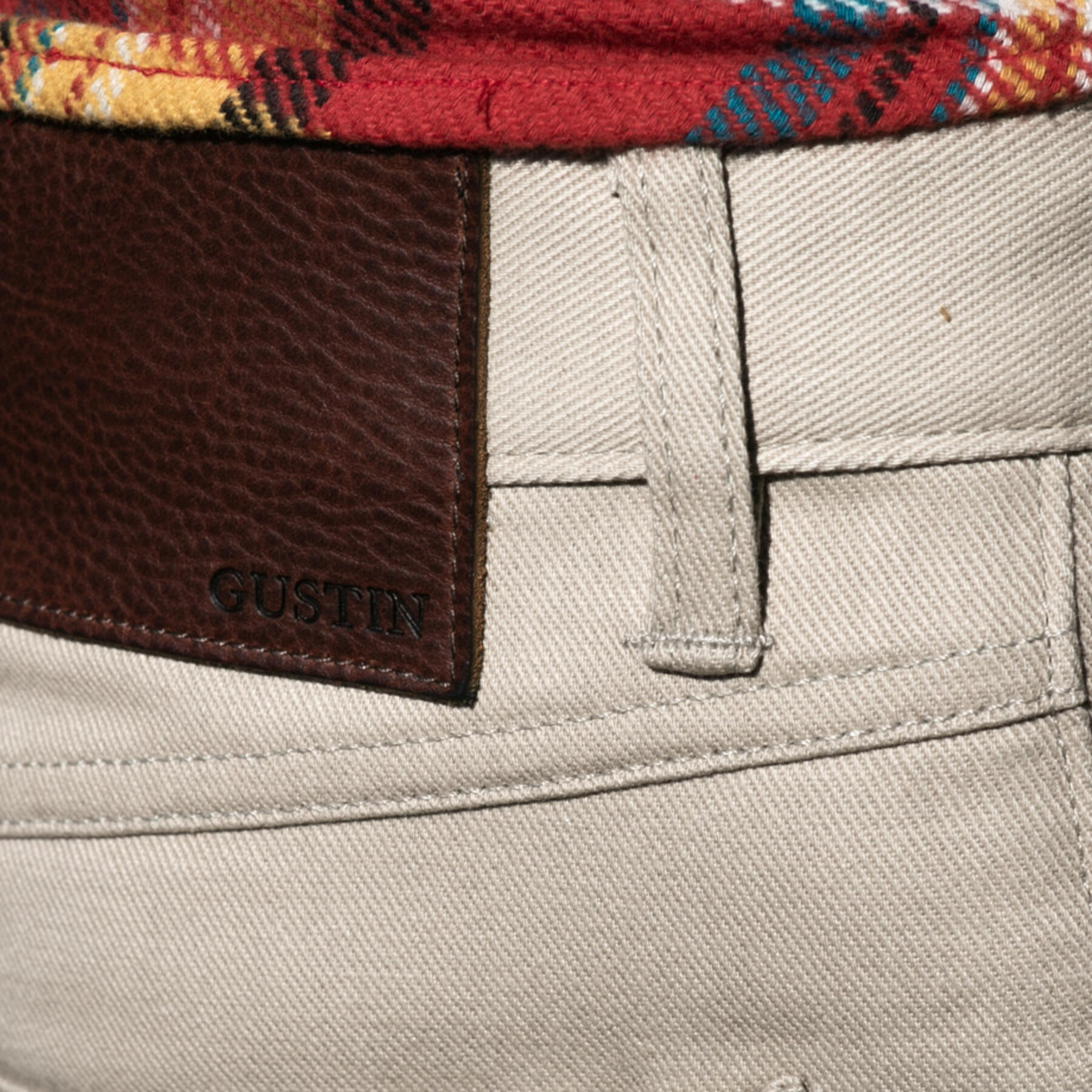 gustin #55 military twill 5 pocket - khaki