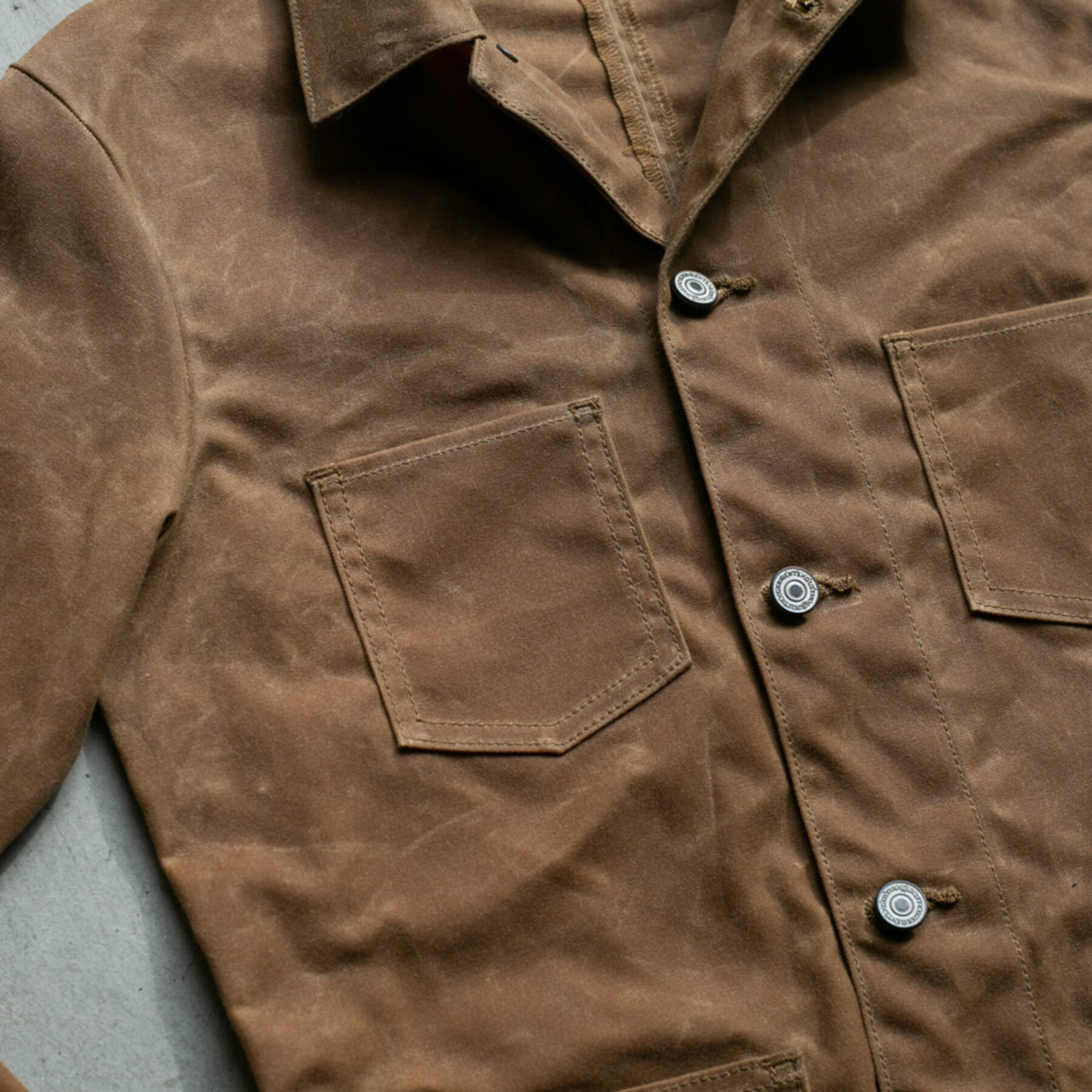 gustin #4 engineer jacket - waxed brown