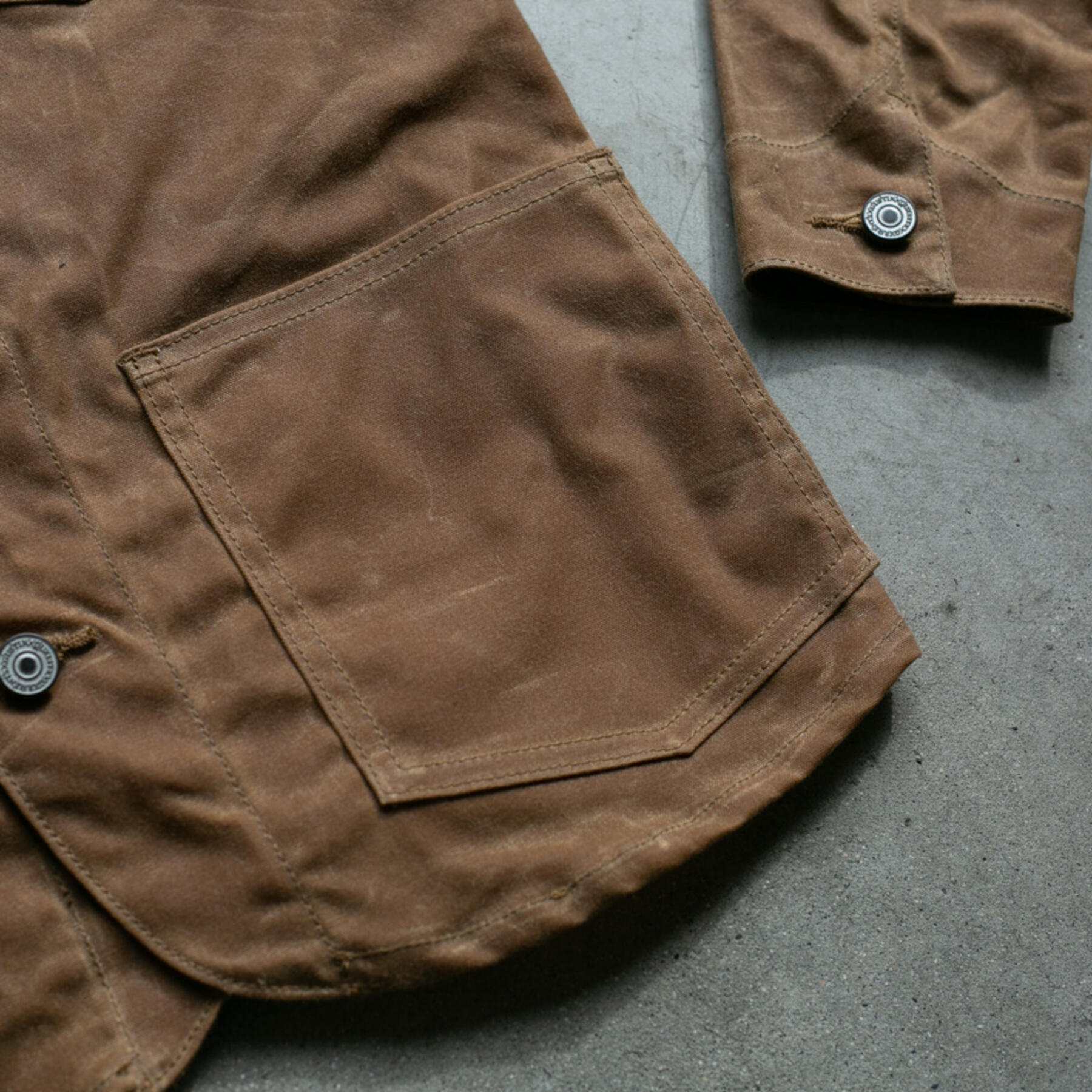 gustin #4 engineer jacket - waxed brown