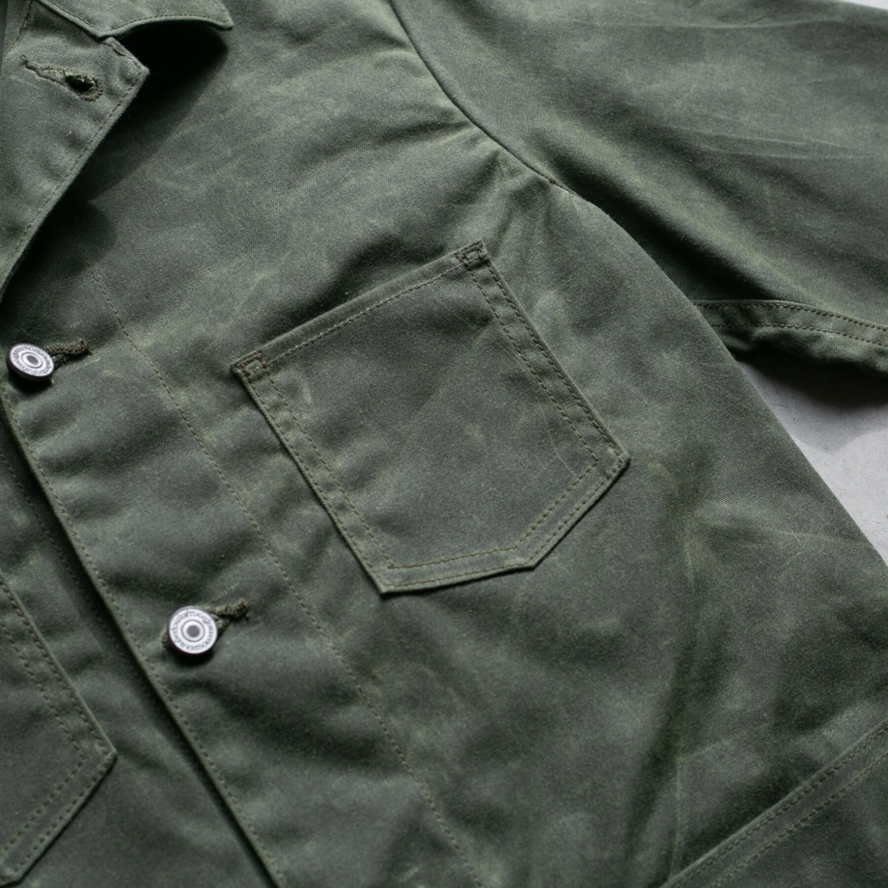 gustin #5 engineer jacket - waxed olive