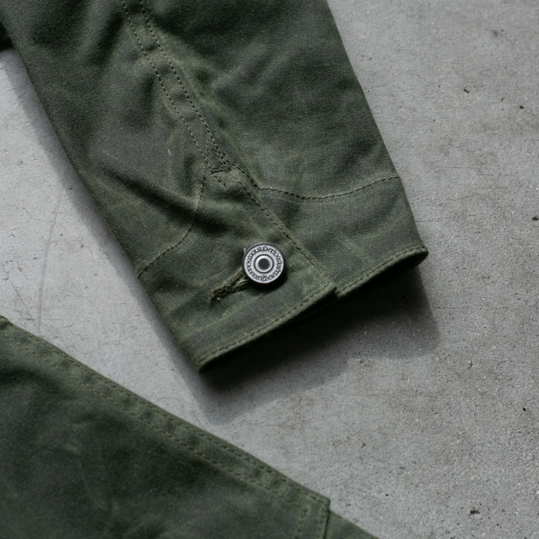 gustin #5 engineer jacket - waxed olive