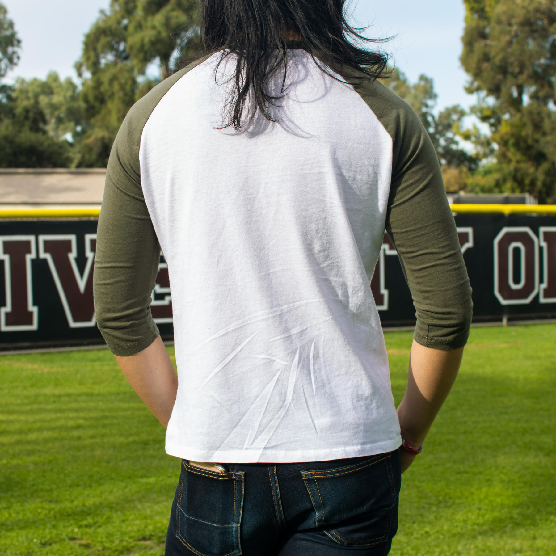 gustin baseball tee white-green