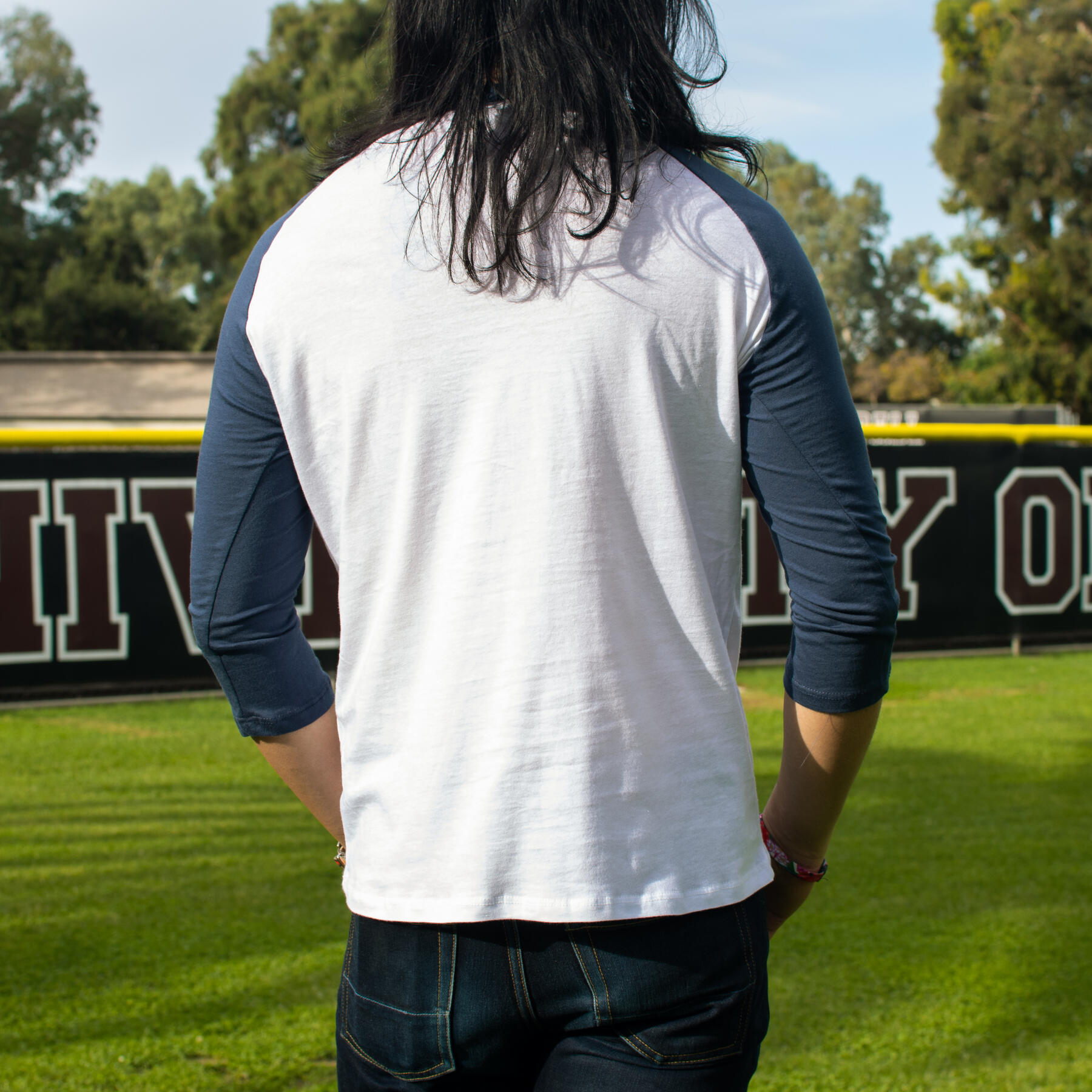 gustin baseball tee white-navy