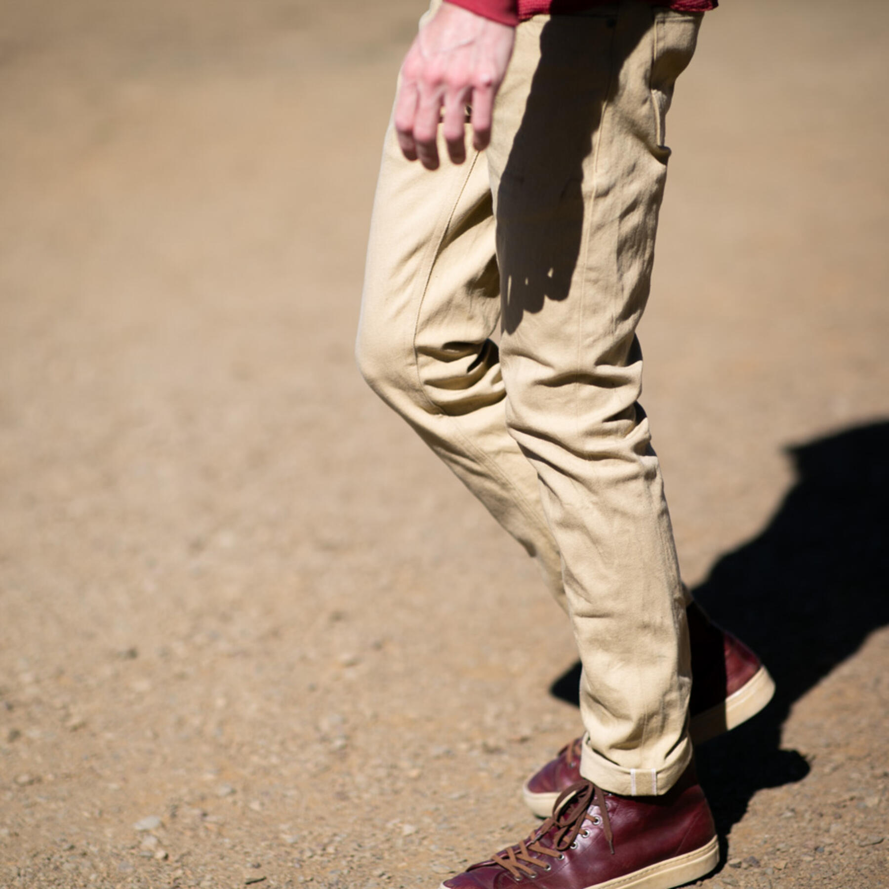 gustin #497 4 way stretch selvedge - brown