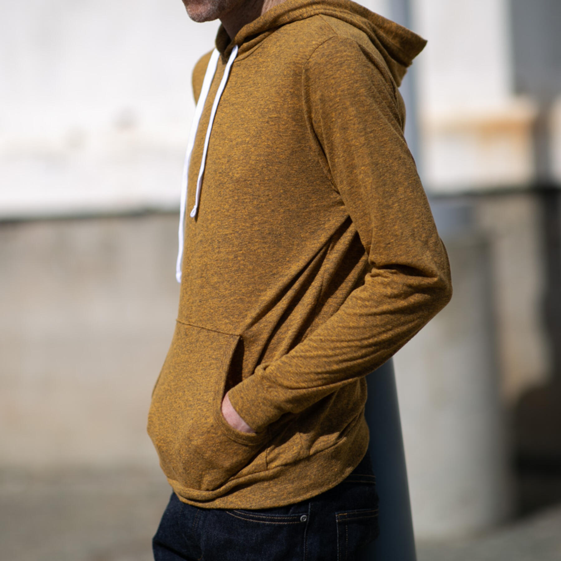 gustin twisted yarn hoodie - saffron