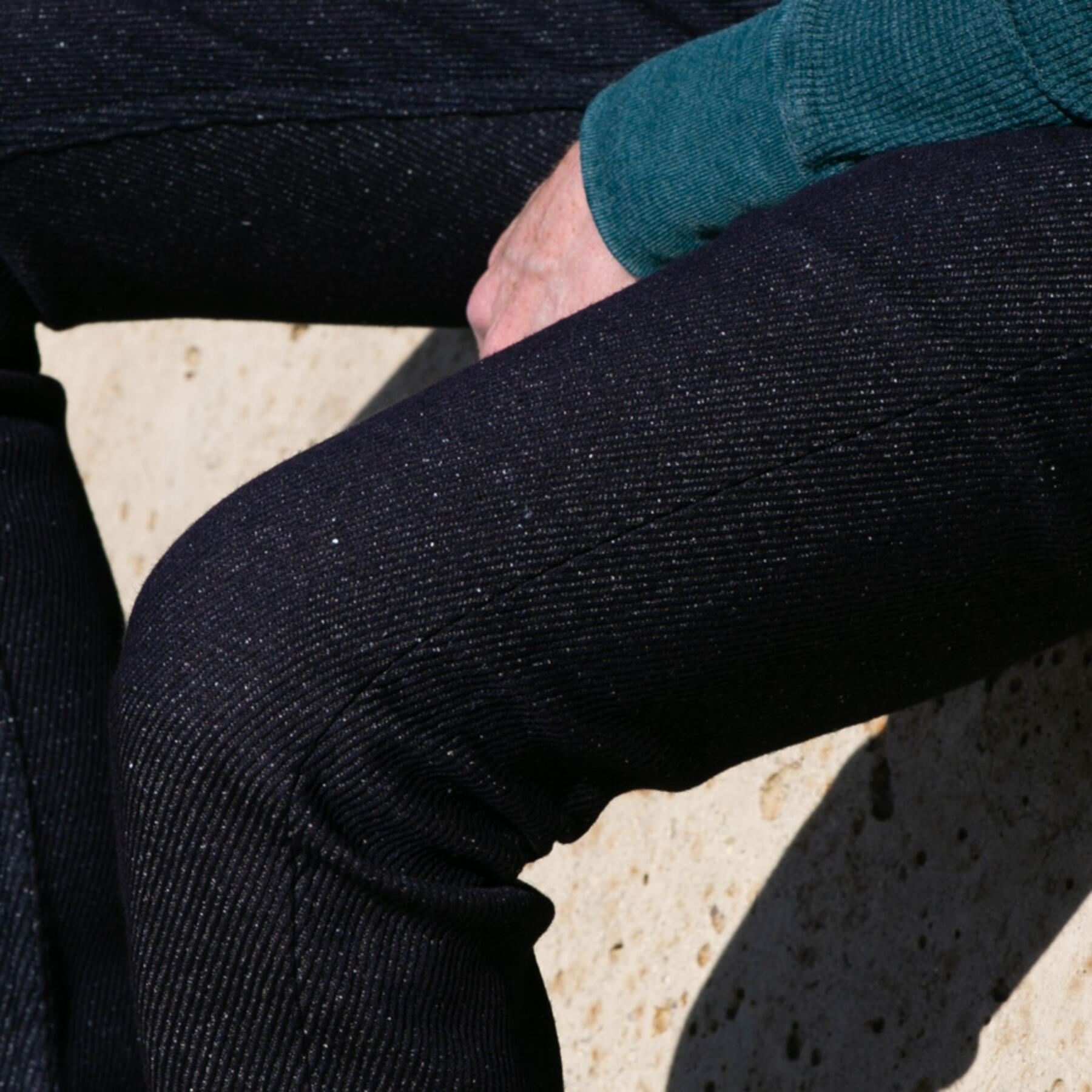 gustin #60 kersey 5 pocket - double indigo silk