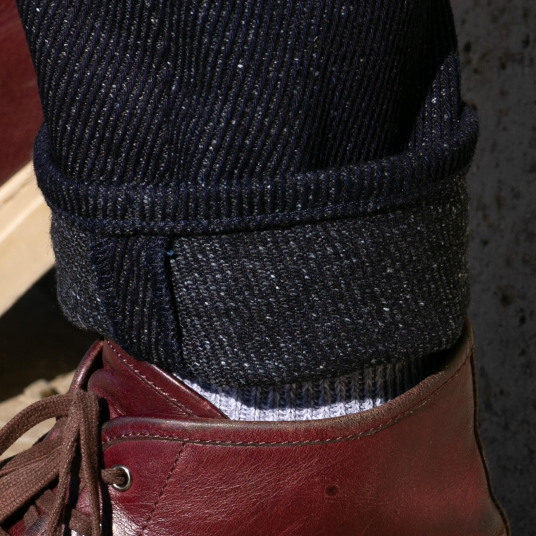 gustin #60 kersey 5 pocket - double indigo silk