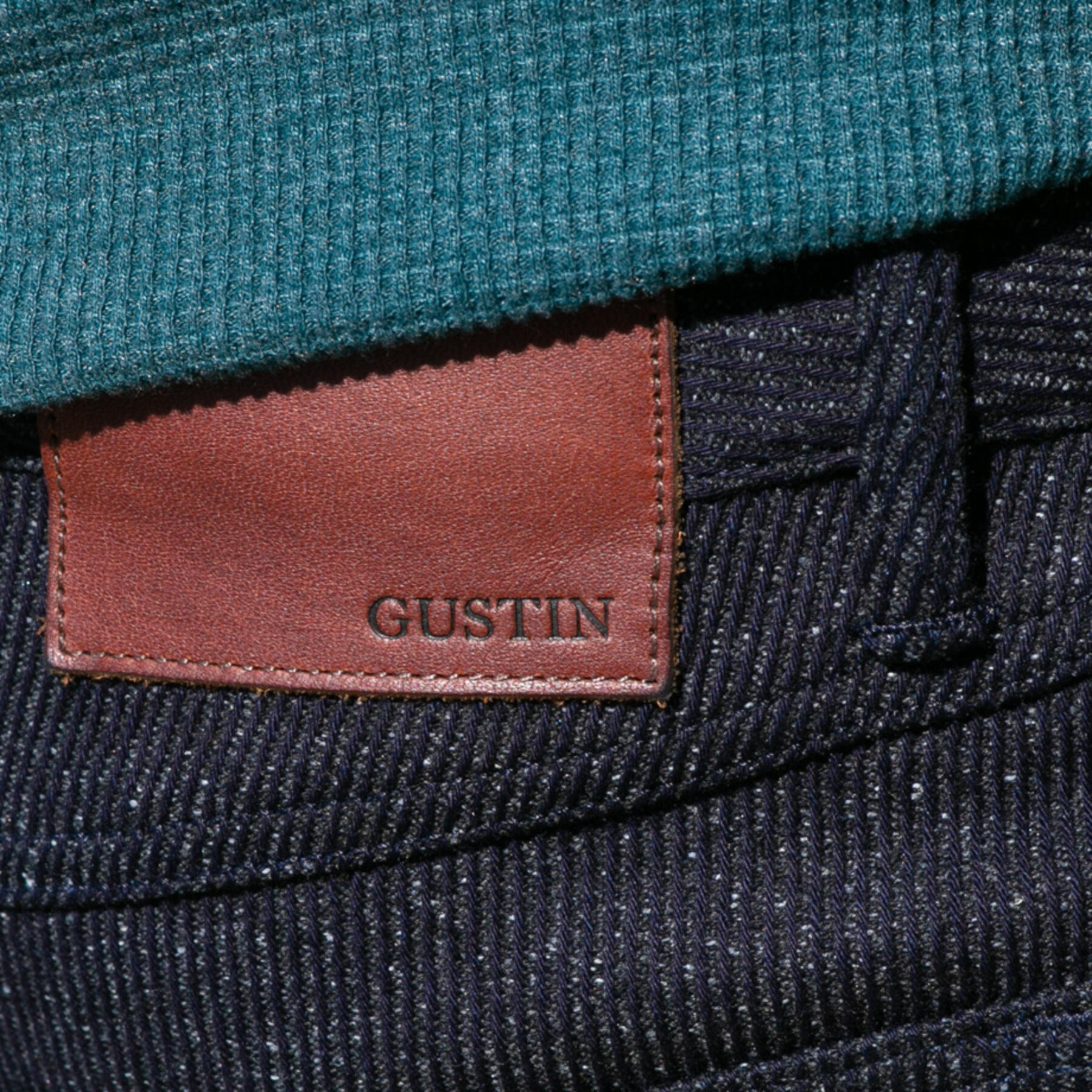 gustin #60 kersey 5 pocket - double indigo silk
