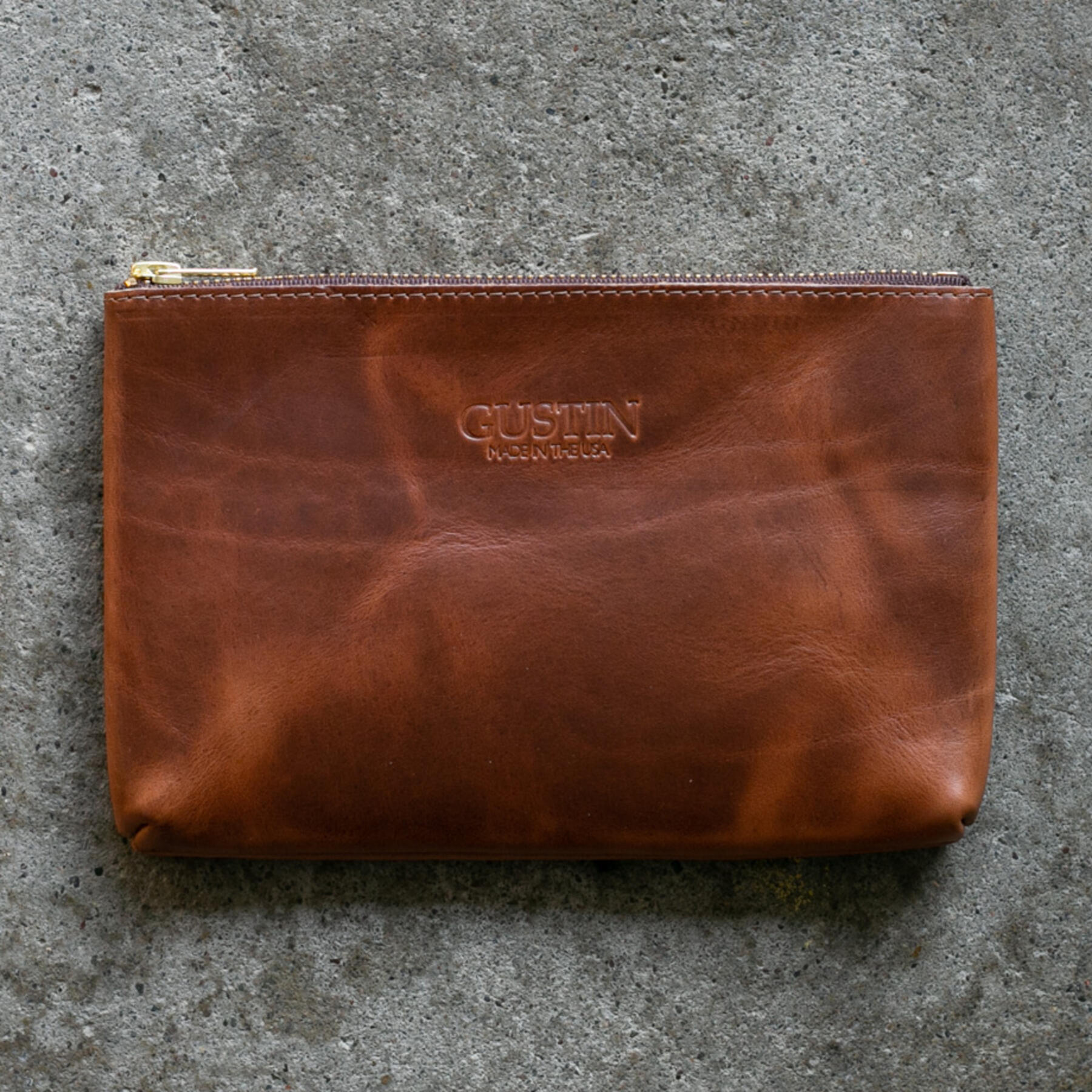 gustin horween cavalier whiskey utility pouch - large