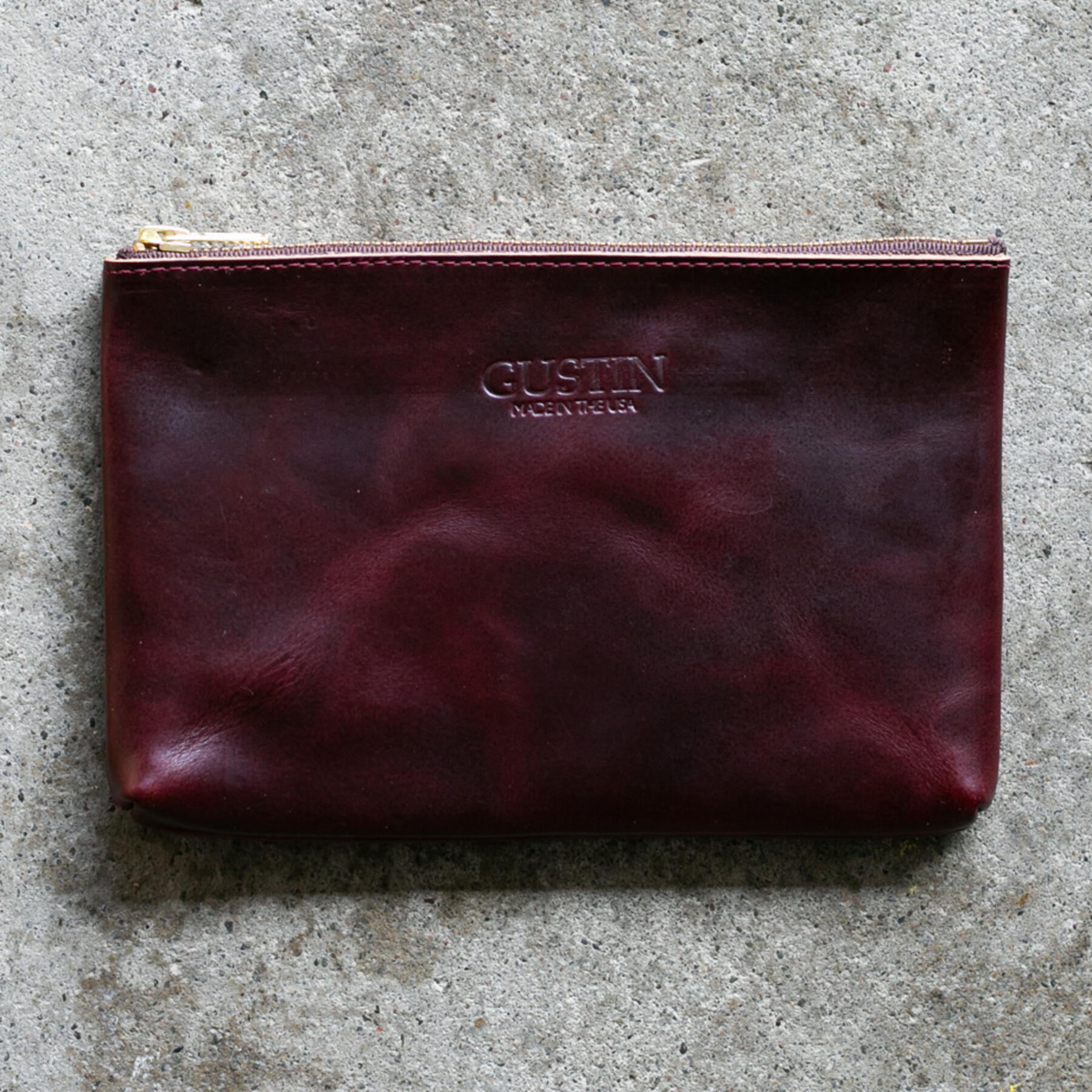 gustin horween cxl #8 utility pouch - large