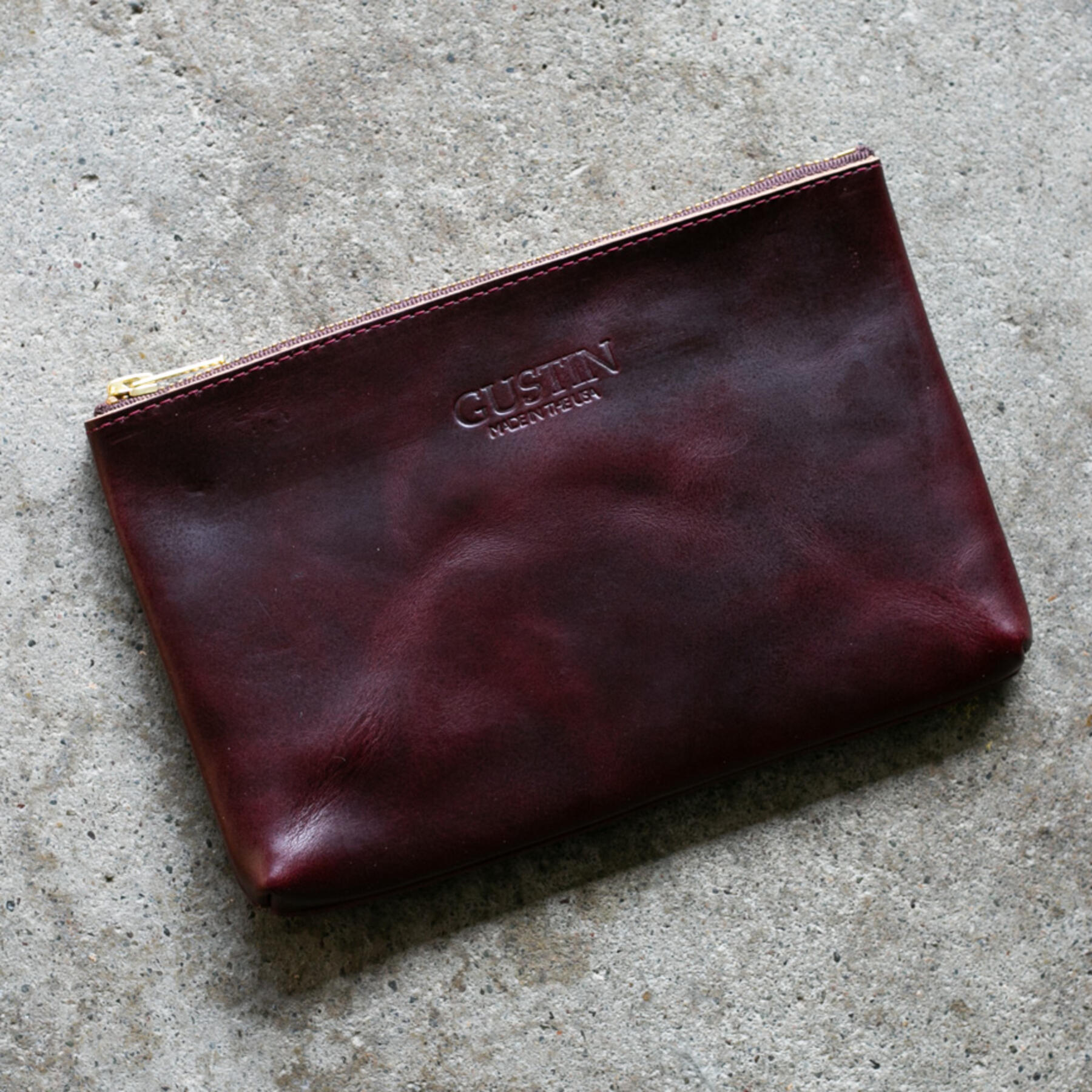 gustin horween cxl #8 utility pouch - large