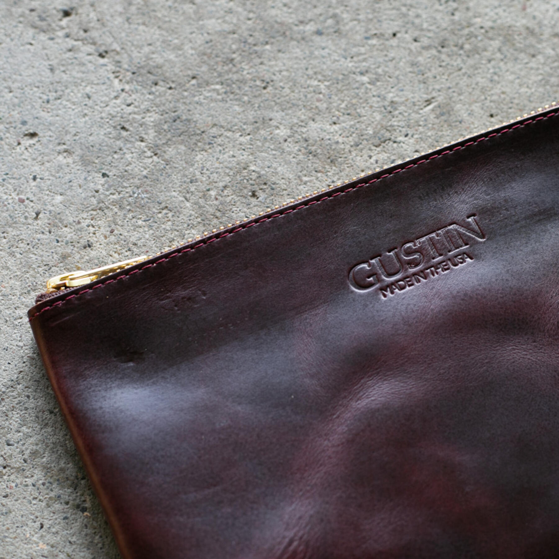 gustin horween cxl #8 utility pouch - large