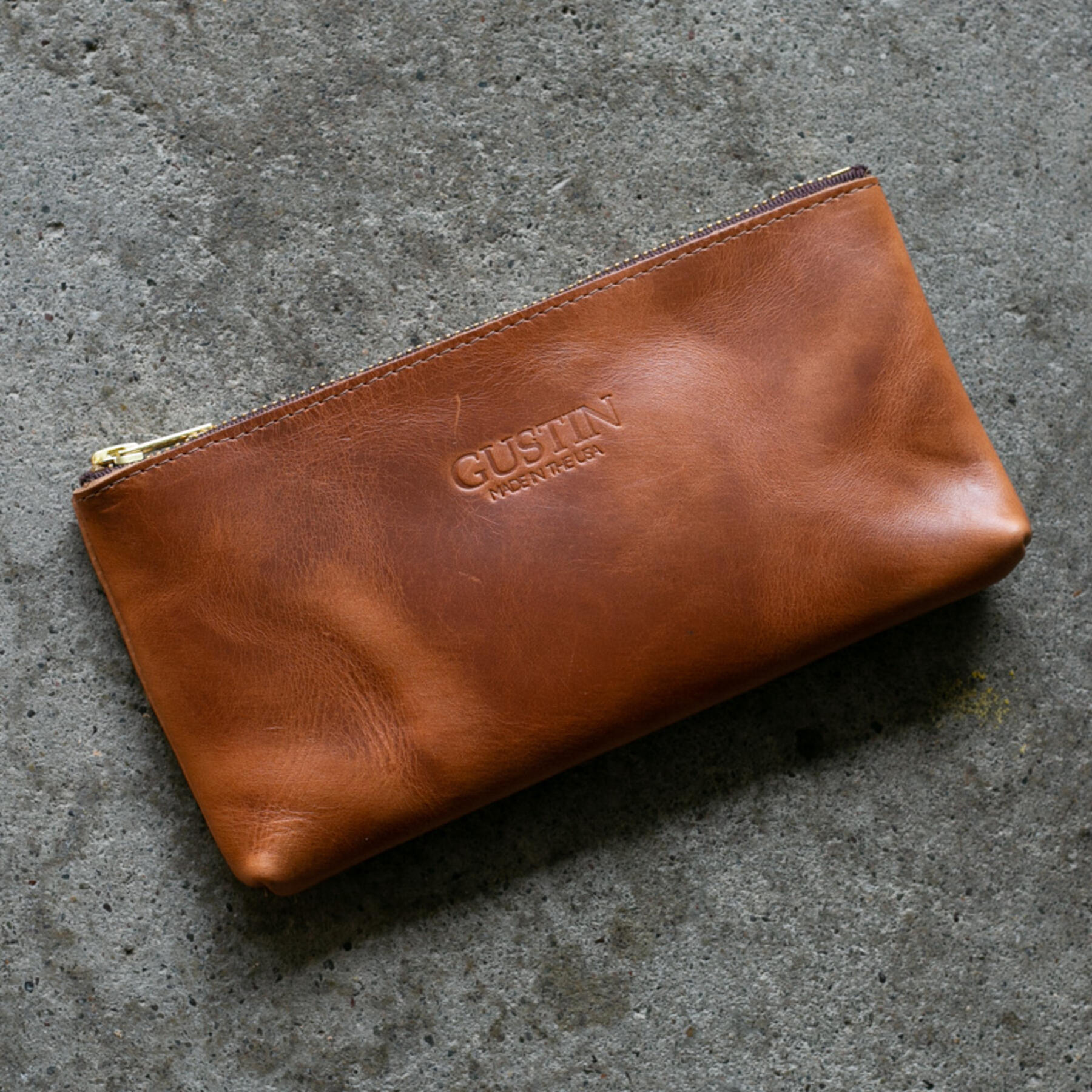 gustin horween cavalier whiskey utility pouch - small
