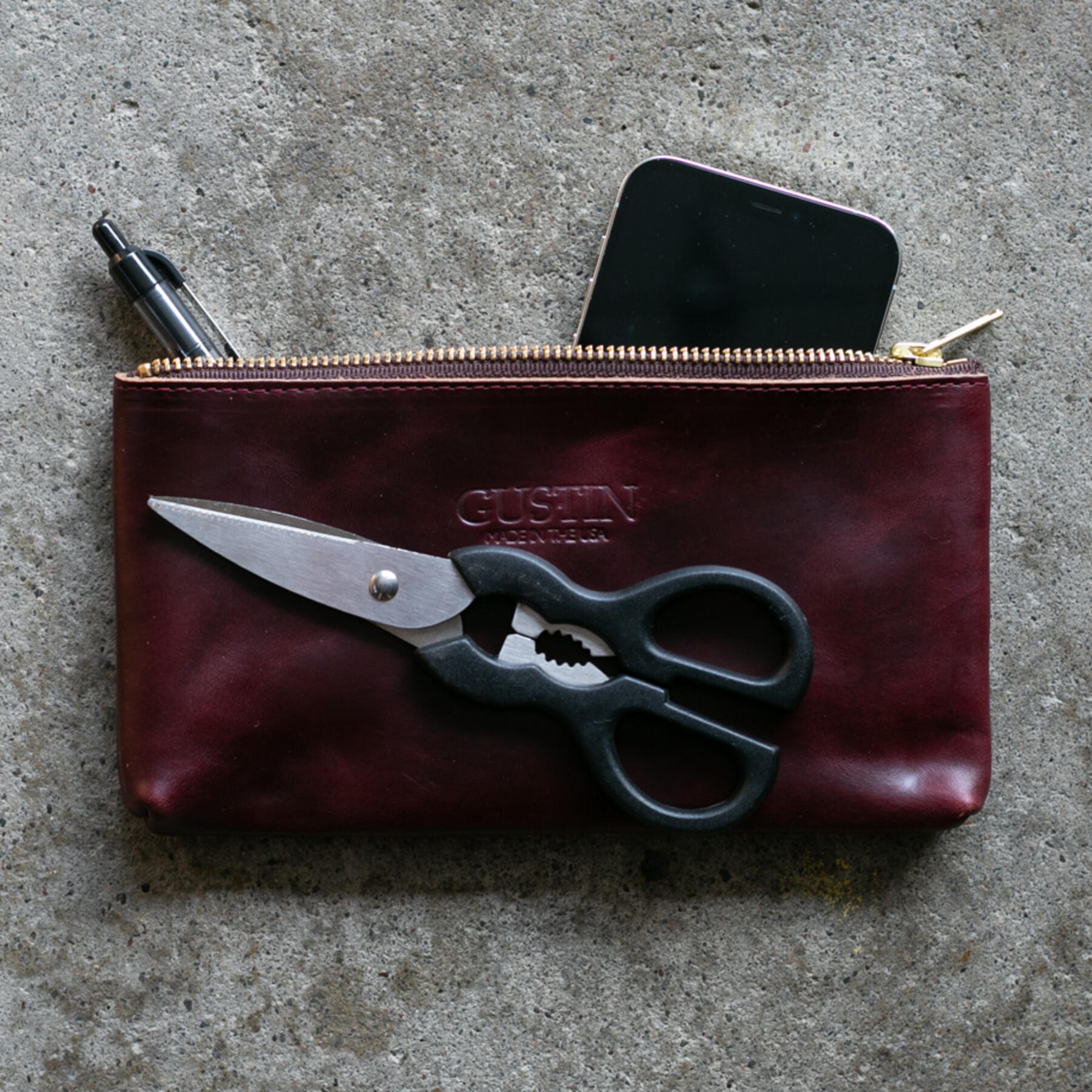 gustin horween cxl #8 utility pouch - small
