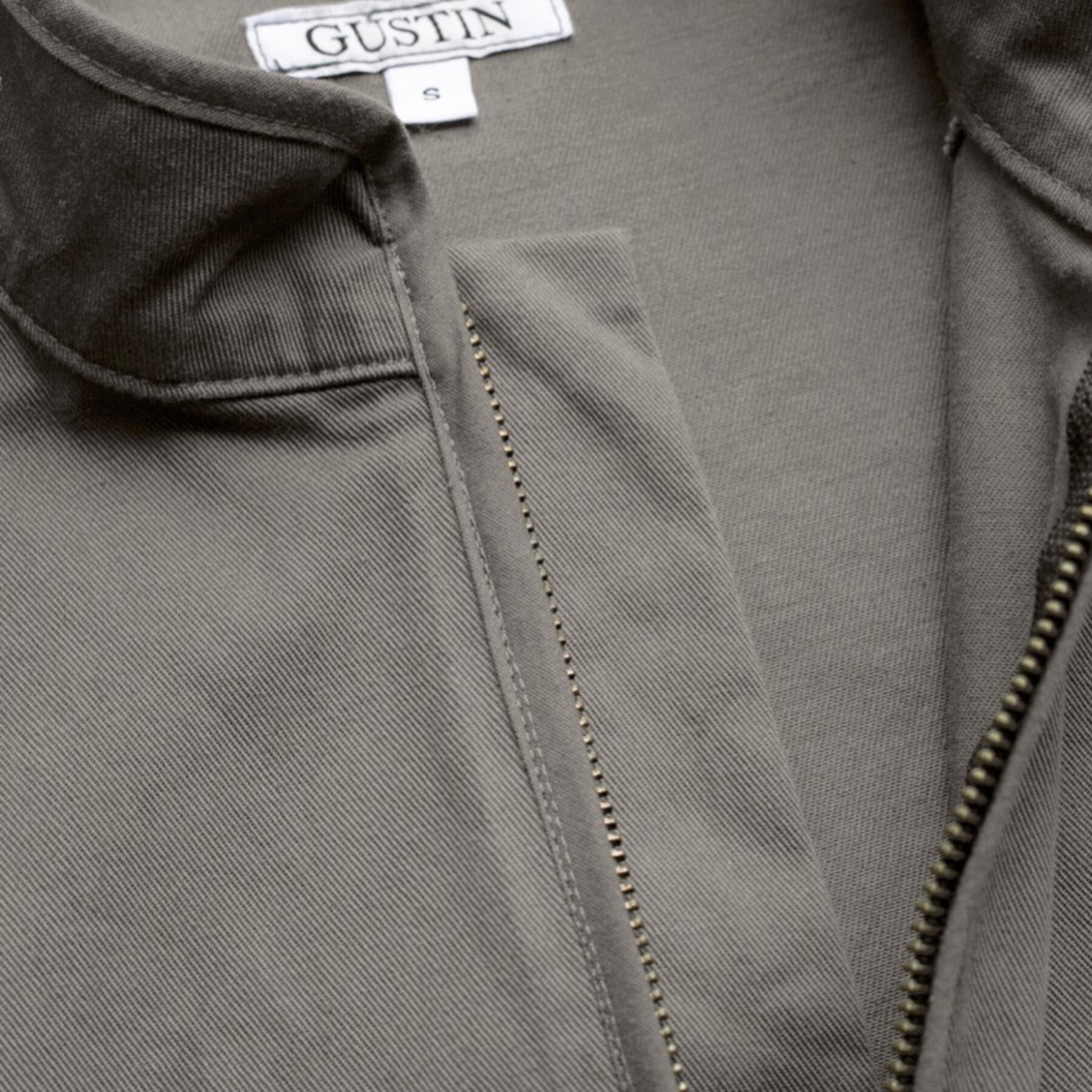 gustin shell jacket - mushroom stretch twill