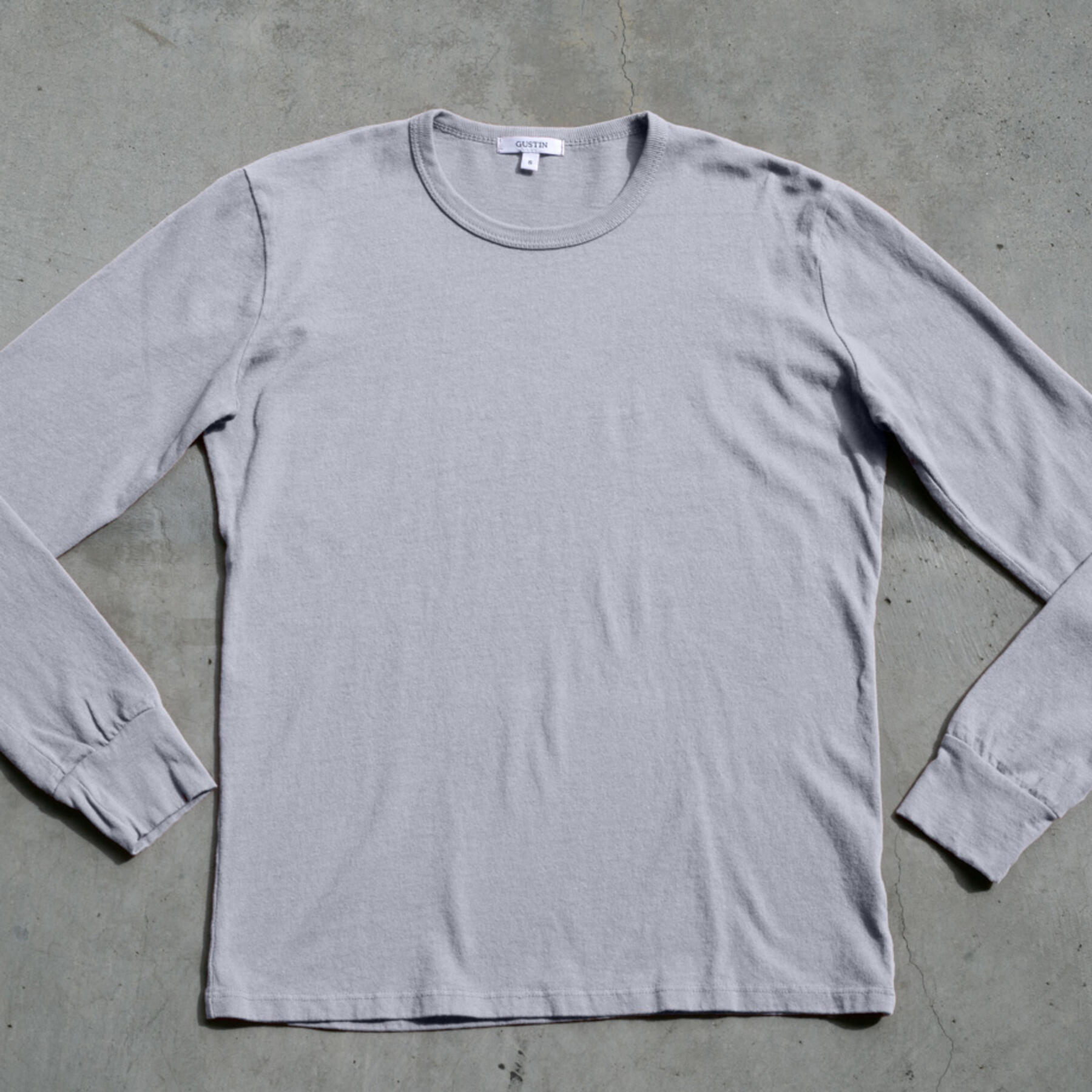 gustin long sleeve heavyweight t-shirt greys 3 pack
